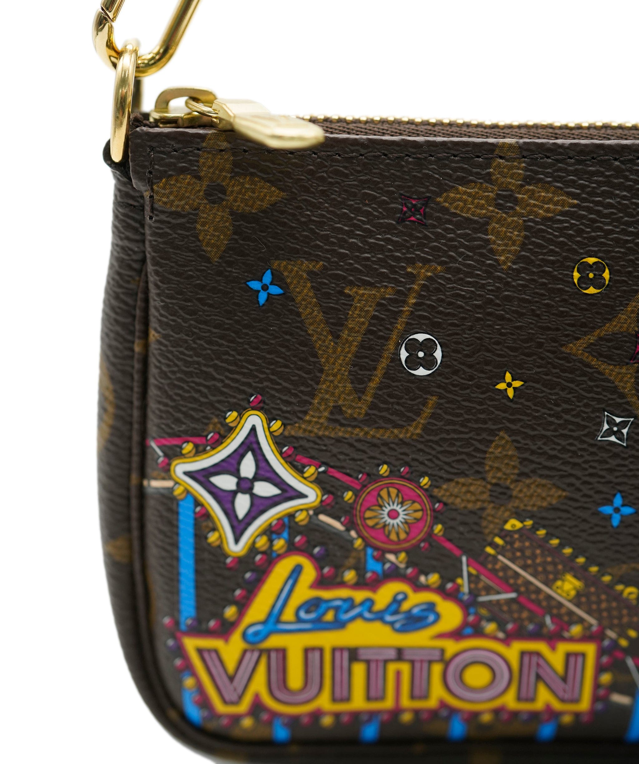 Louis Vuitton Louis Vuitton Monogram Canvas Christmas Animation Mini Pochette Accessoires ABC0743