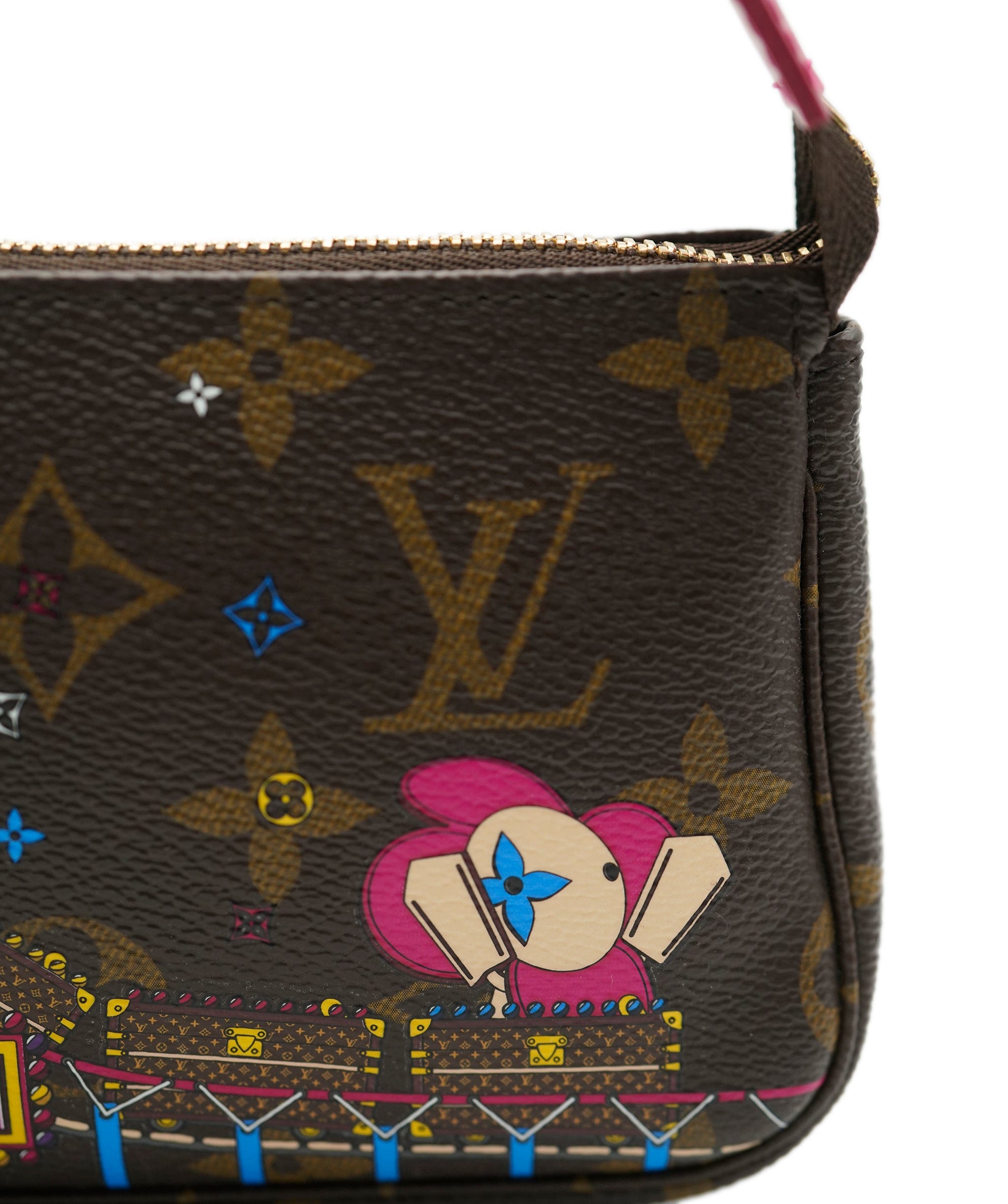 Louis Vuitton Louis Vuitton Monogram Canvas Christmas Animation Mini Pochette Accessoires ABC0743