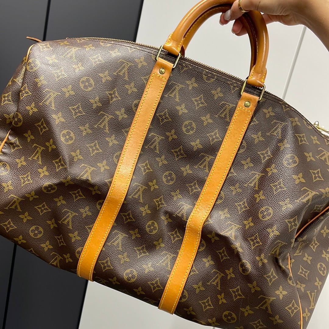 Louis Vuitton LOUIS VUITTON Monogram Coated Canvas Keepall 50