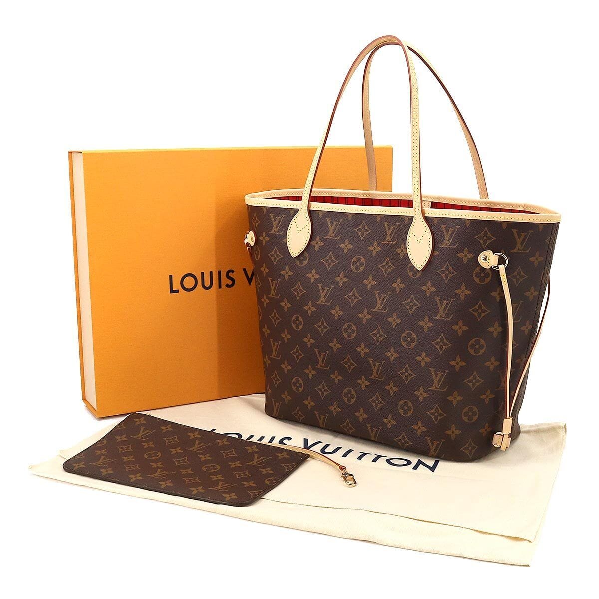 Louis Vuitton Louis Vuitton Monogram Neverfull MM Tote Bag with Pouch ASC4261