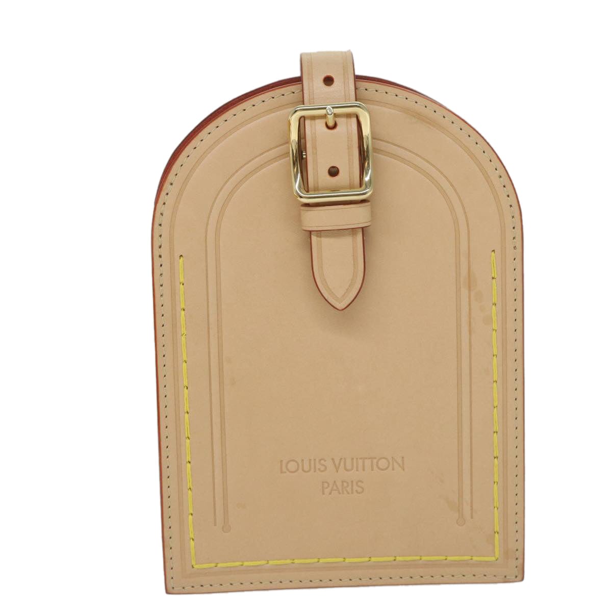 Louis Vuitton Louis Vuitton Name Tag XL Clutch Shoulder Bag Leather Beige M82225 Auth 59785S AJCSC1124