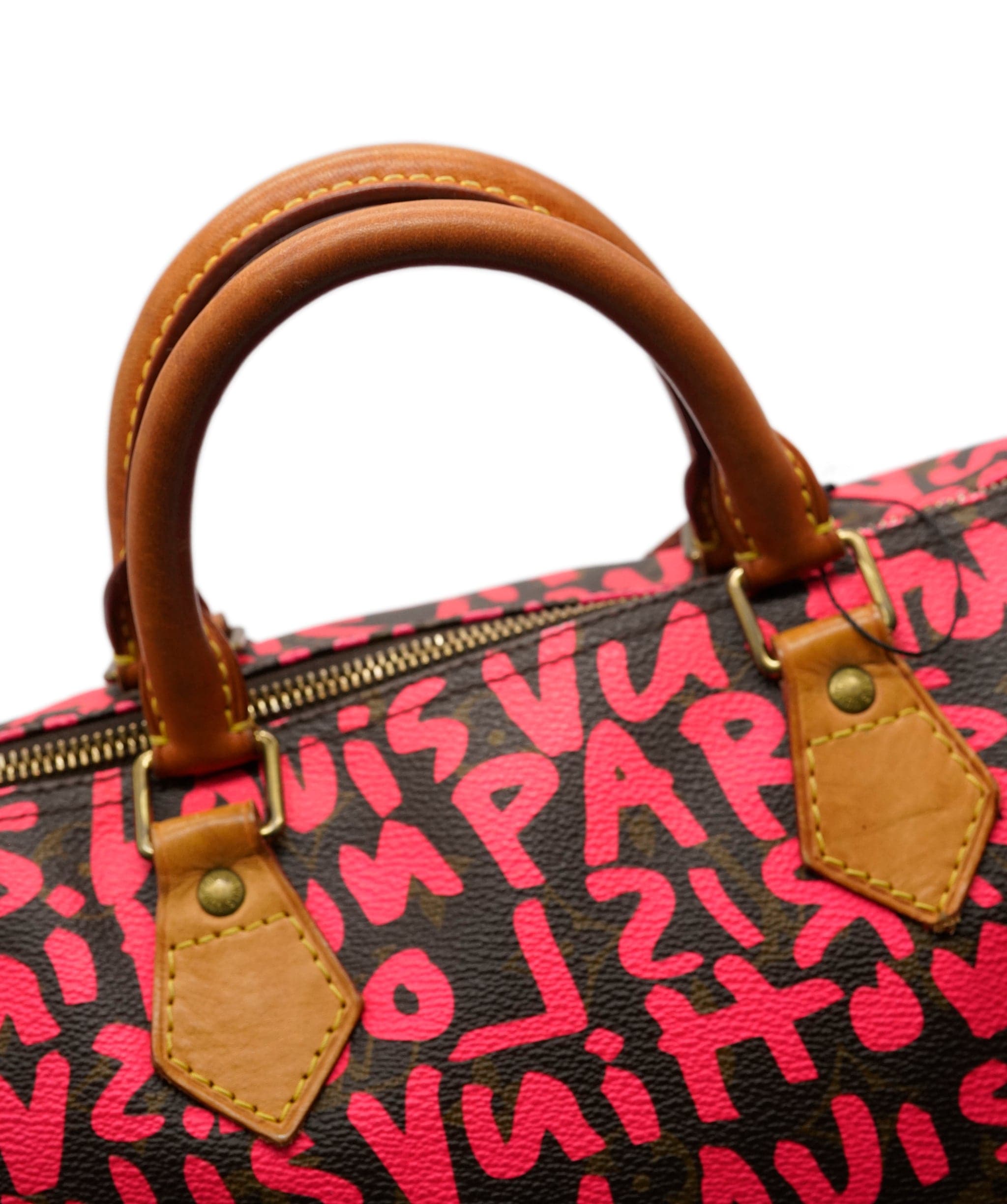 Louis Vuitton Louis Vuitton Speedy handbag 30 limited edition "Graffiti" by Stephen Sprouse Brown Pink ALL0660