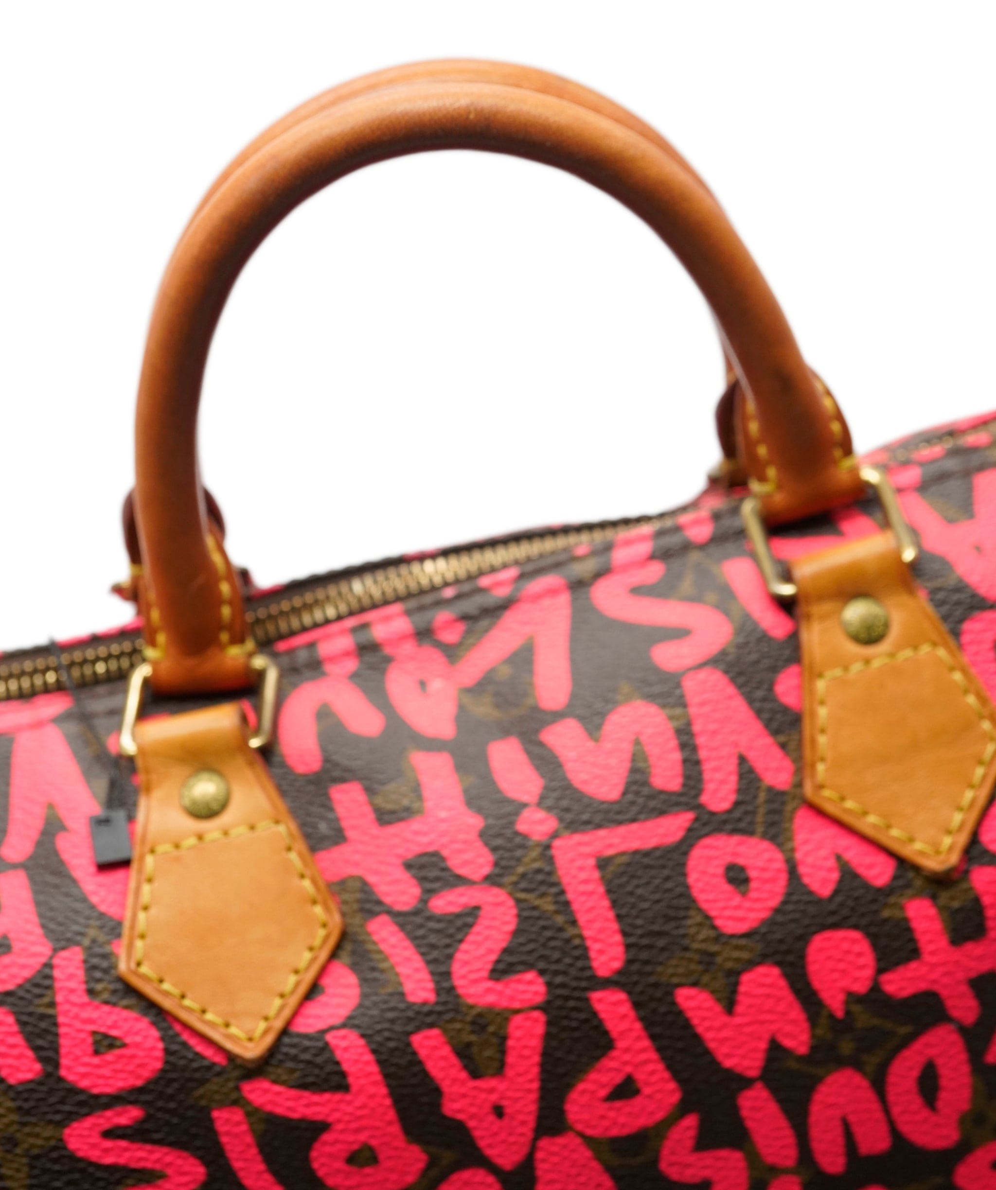 Louis Vuitton Louis Vuitton Speedy handbag 30 limited edition "Graffiti" by Stephen Sprouse Brown Pink ALL0660