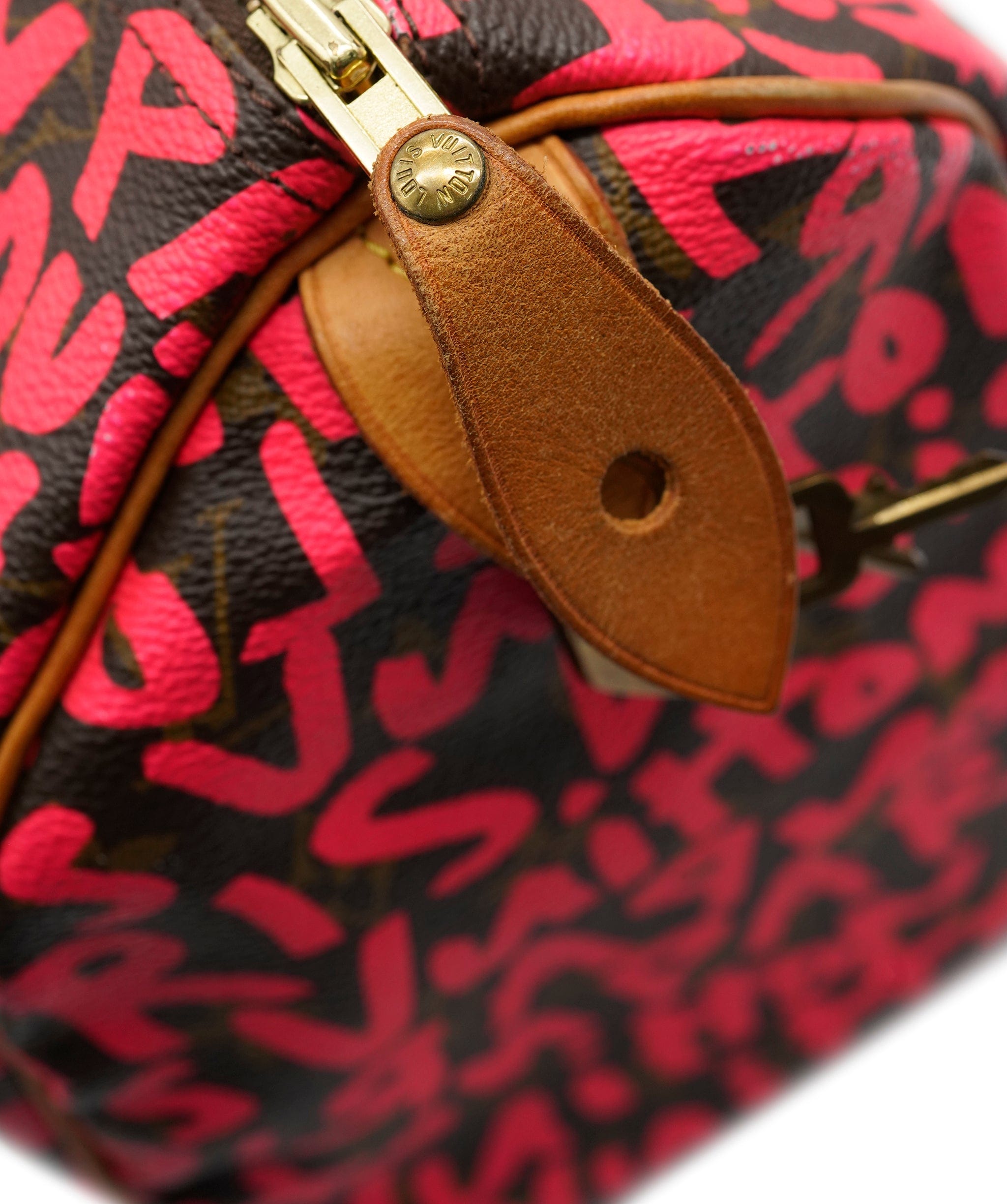 Louis Vuitton Louis Vuitton Speedy handbag 30 limited edition "Graffiti" by Stephen Sprouse Brown Pink ALL0660