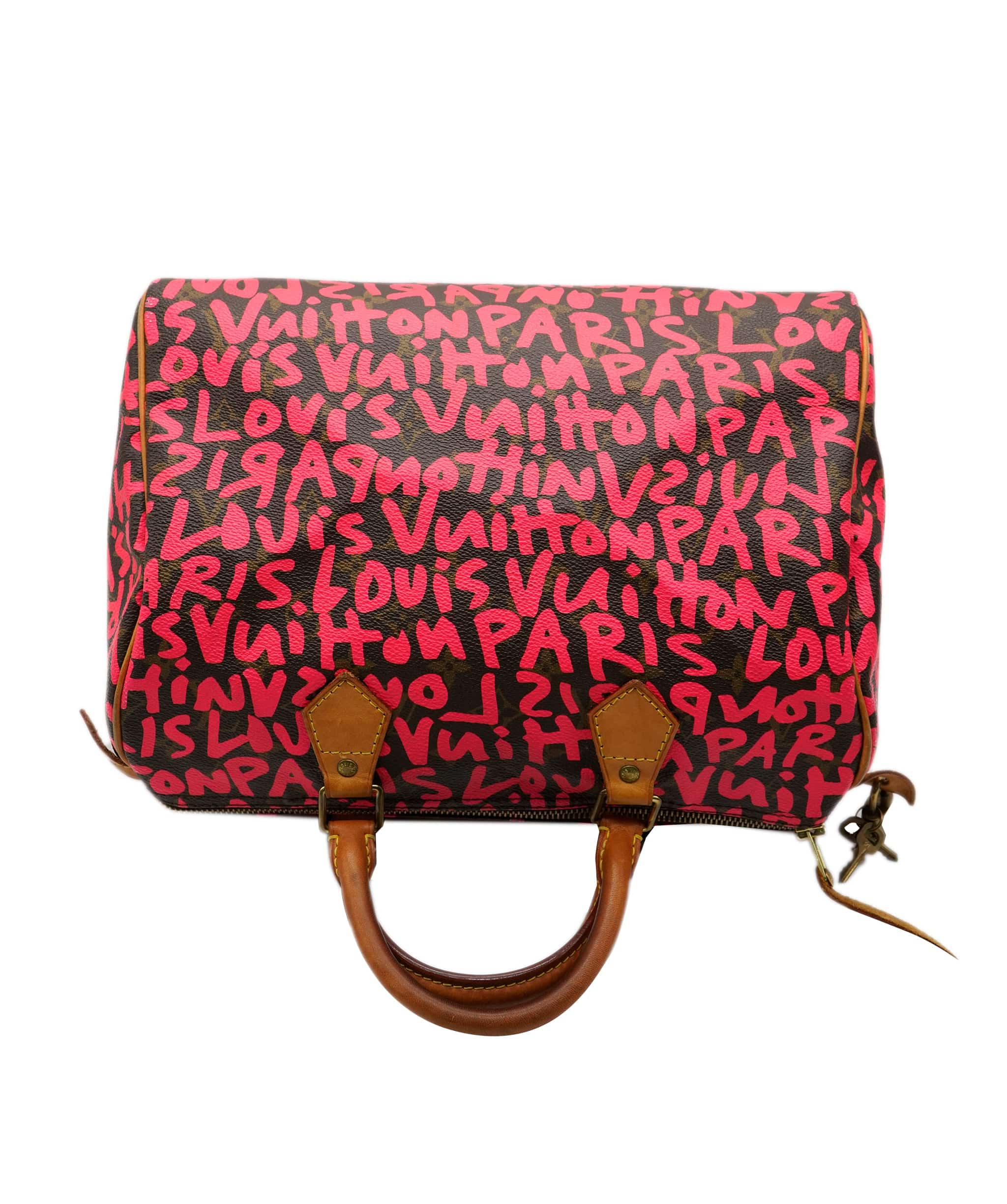 Louis Vuitton Louis Vuitton Speedy handbag 30 limited edition "Graffiti" by Stephen Sprouse Brown Pink ALL0660