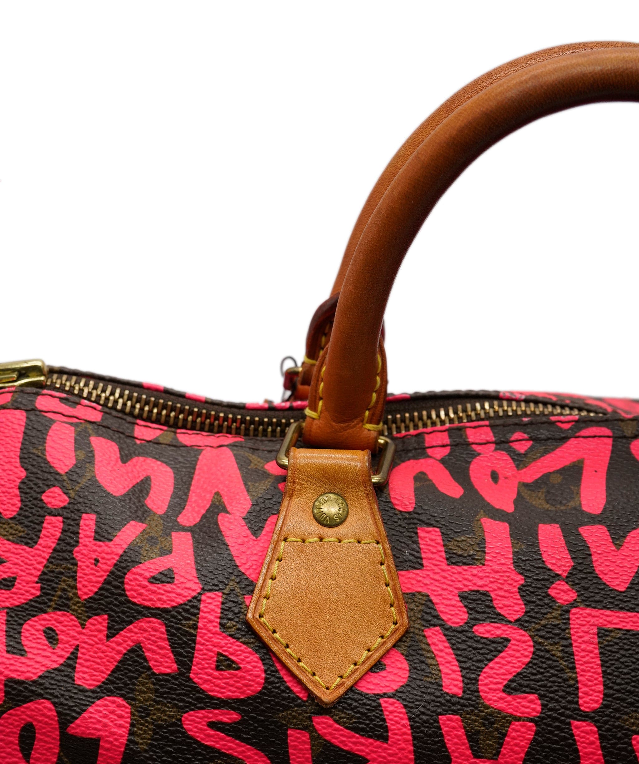 Louis Vuitton Louis Vuitton Speedy handbag 30 limited edition "Graffiti" by Stephen Sprouse Brown Pink ALL0660