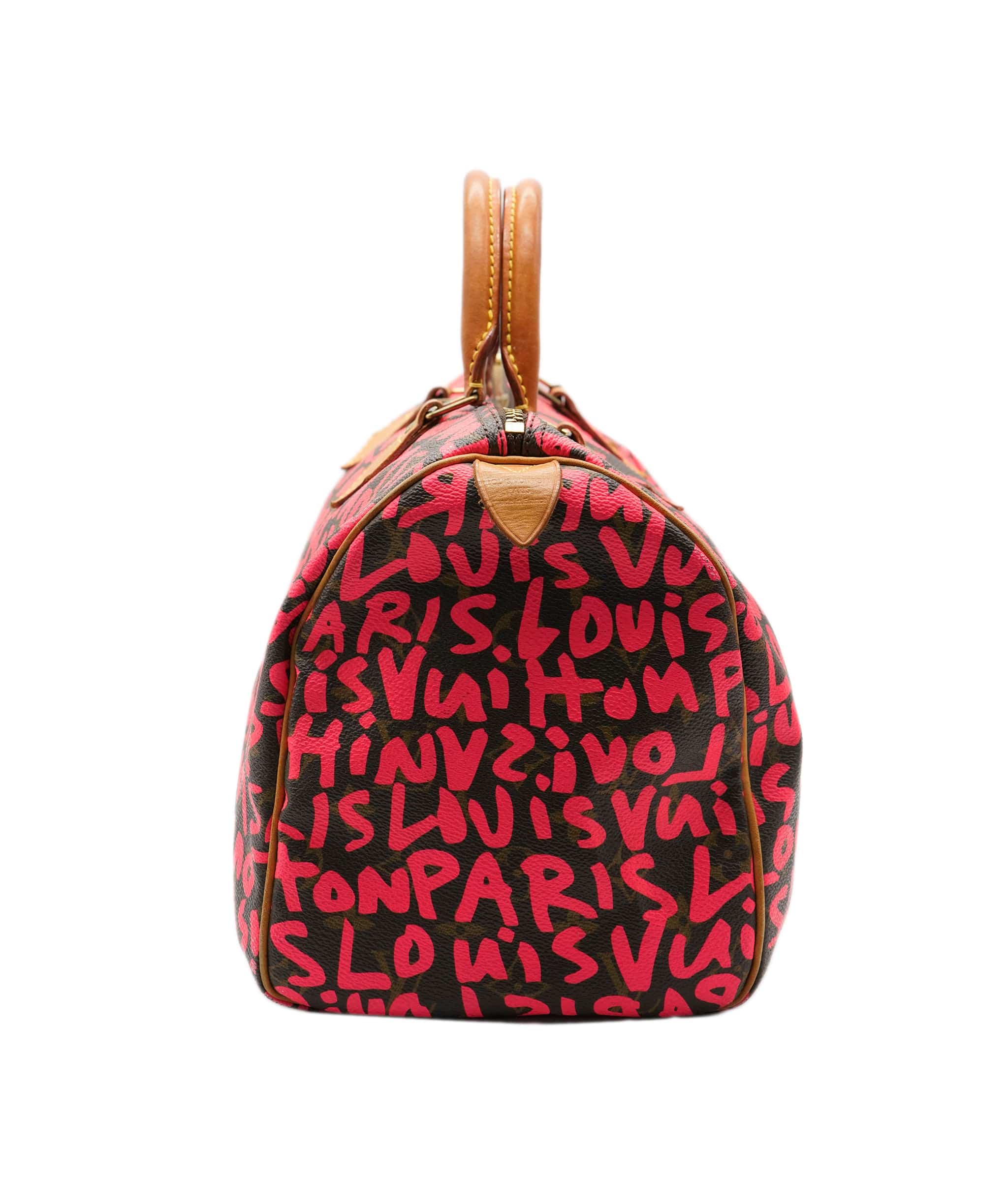 Louis Vuitton Louis Vuitton Speedy handbag 30 limited edition "Graffiti" by Stephen Sprouse Brown Pink ALL0660