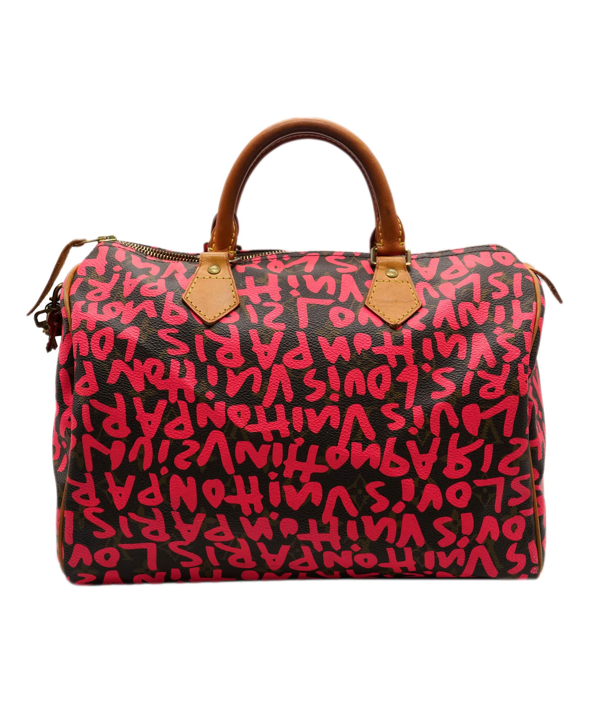 Louis Vuitton Louis Vuitton Speedy handbag 30 limited edition "Graffiti" by Stephen Sprouse Brown Pink ALL0660