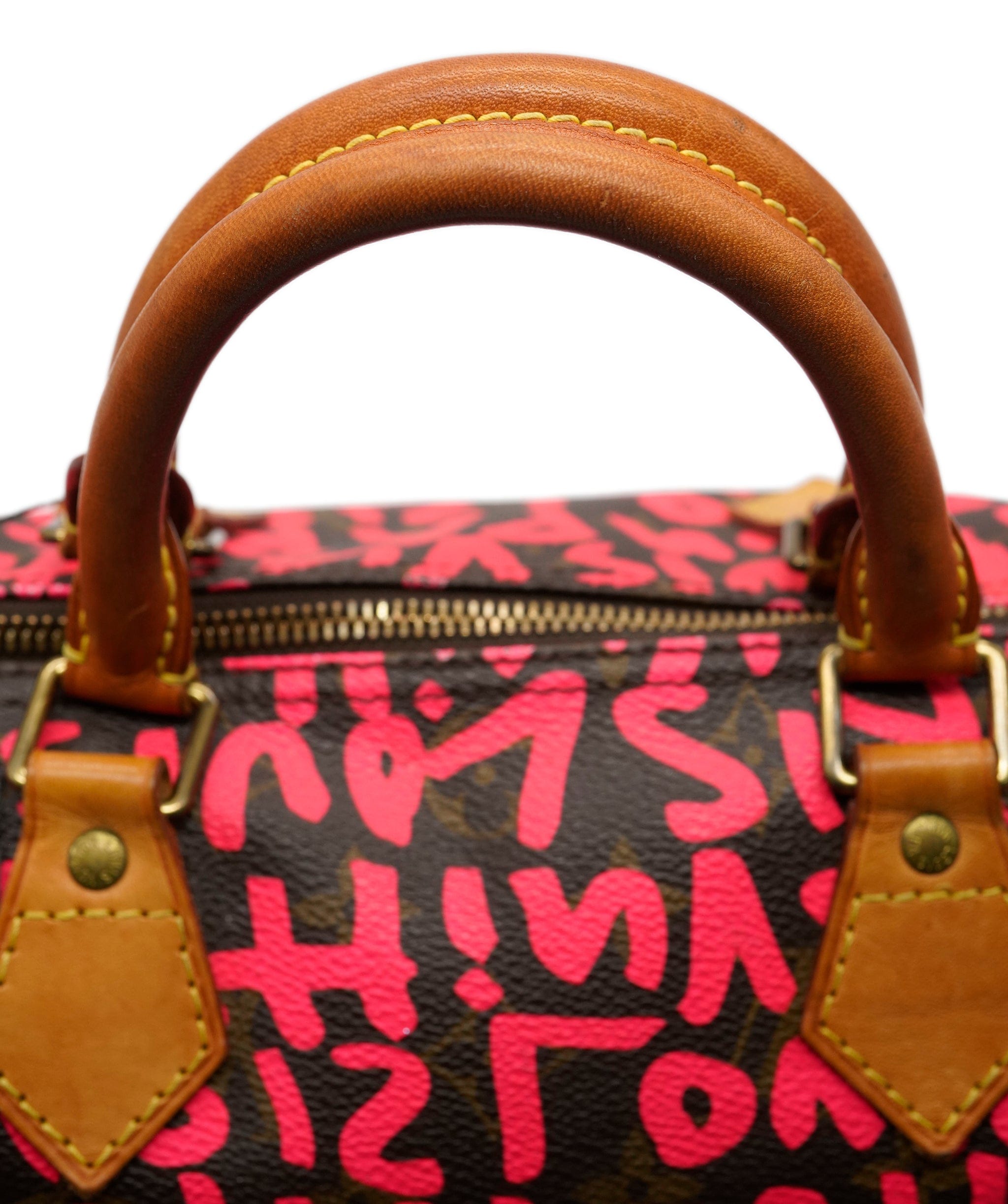 Louis Vuitton Louis Vuitton Speedy handbag 30 limited edition "Graffiti" by Stephen Sprouse Brown Pink ALL0660