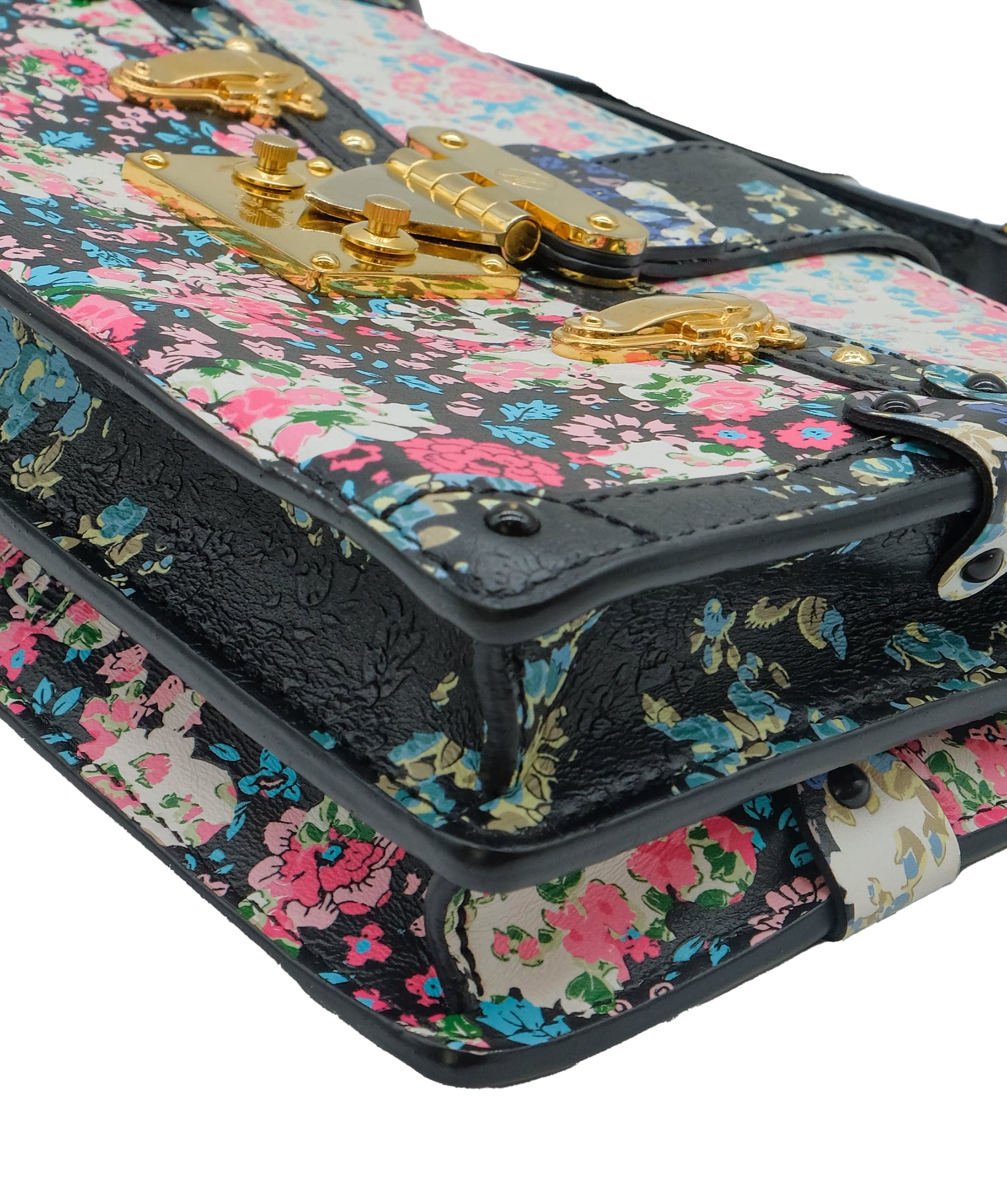 Louis Vuitton Louis Vuitton Trunk Clutch  Floral Print Leather ASC5331