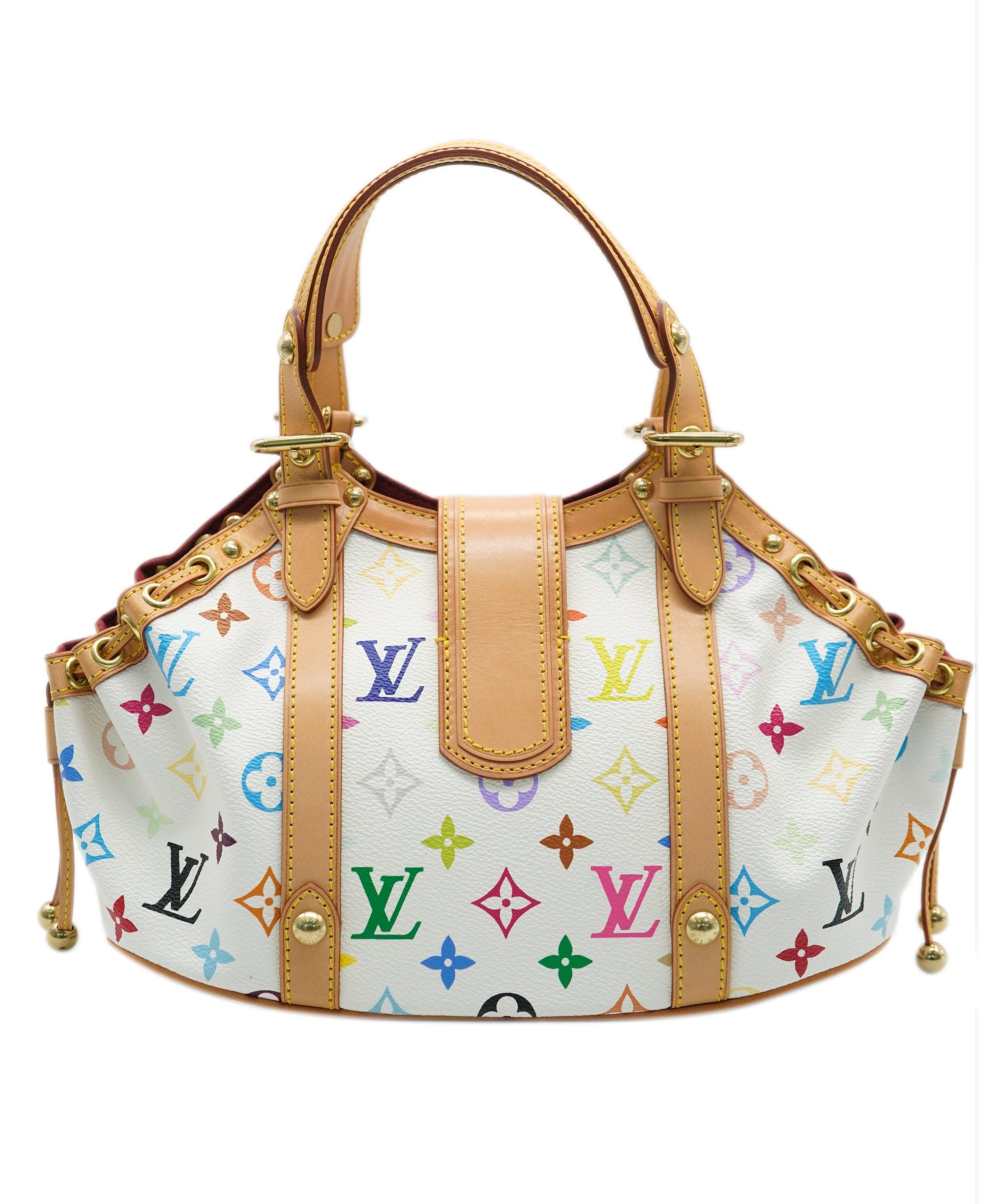 Louis Vuitton Louis Vuitton White Multicolore Monogram Canvas Theda GM ABC0670