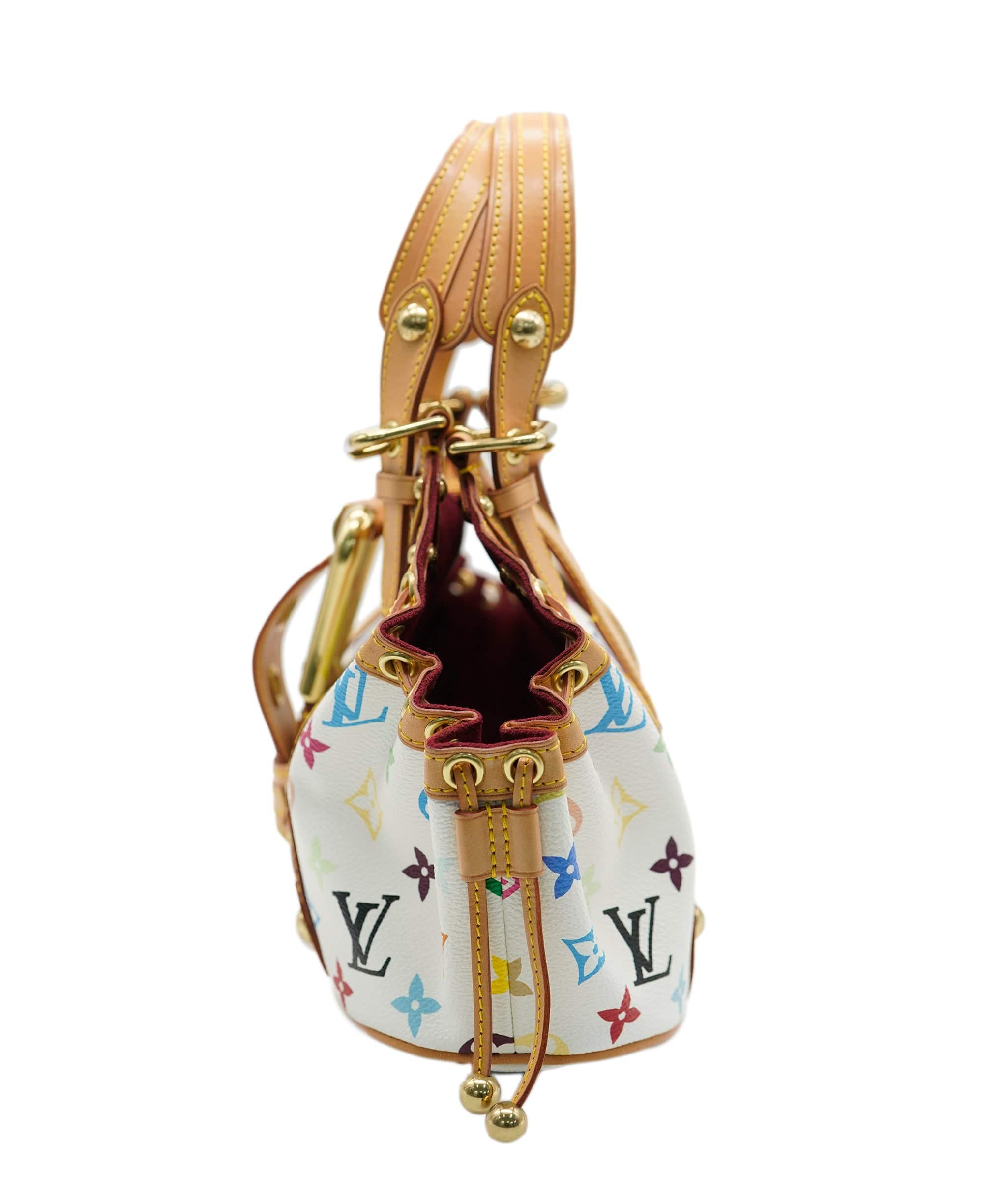 Louis Vuitton Louis Vuitton White Multicolore Monogram Canvas Theda GM ABC0670