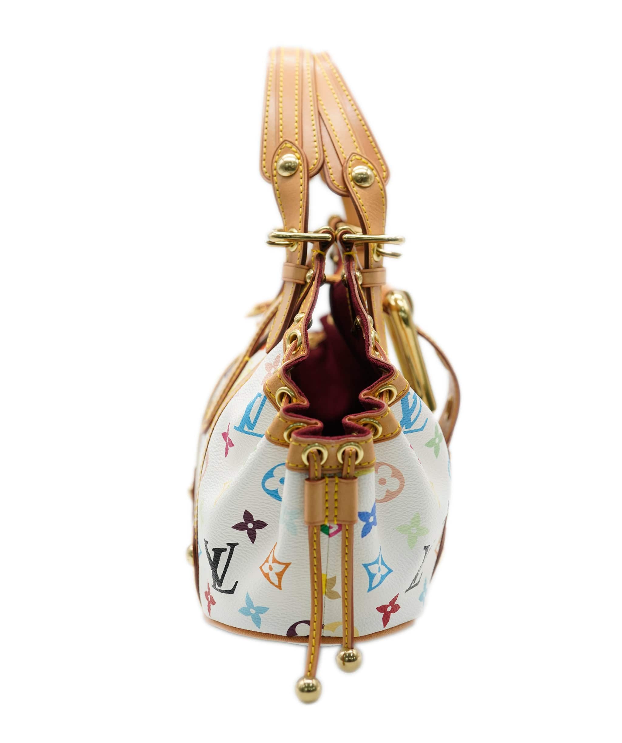 Louis Vuitton Louis Vuitton White Multicolore Monogram Canvas Theda GM ABC0670