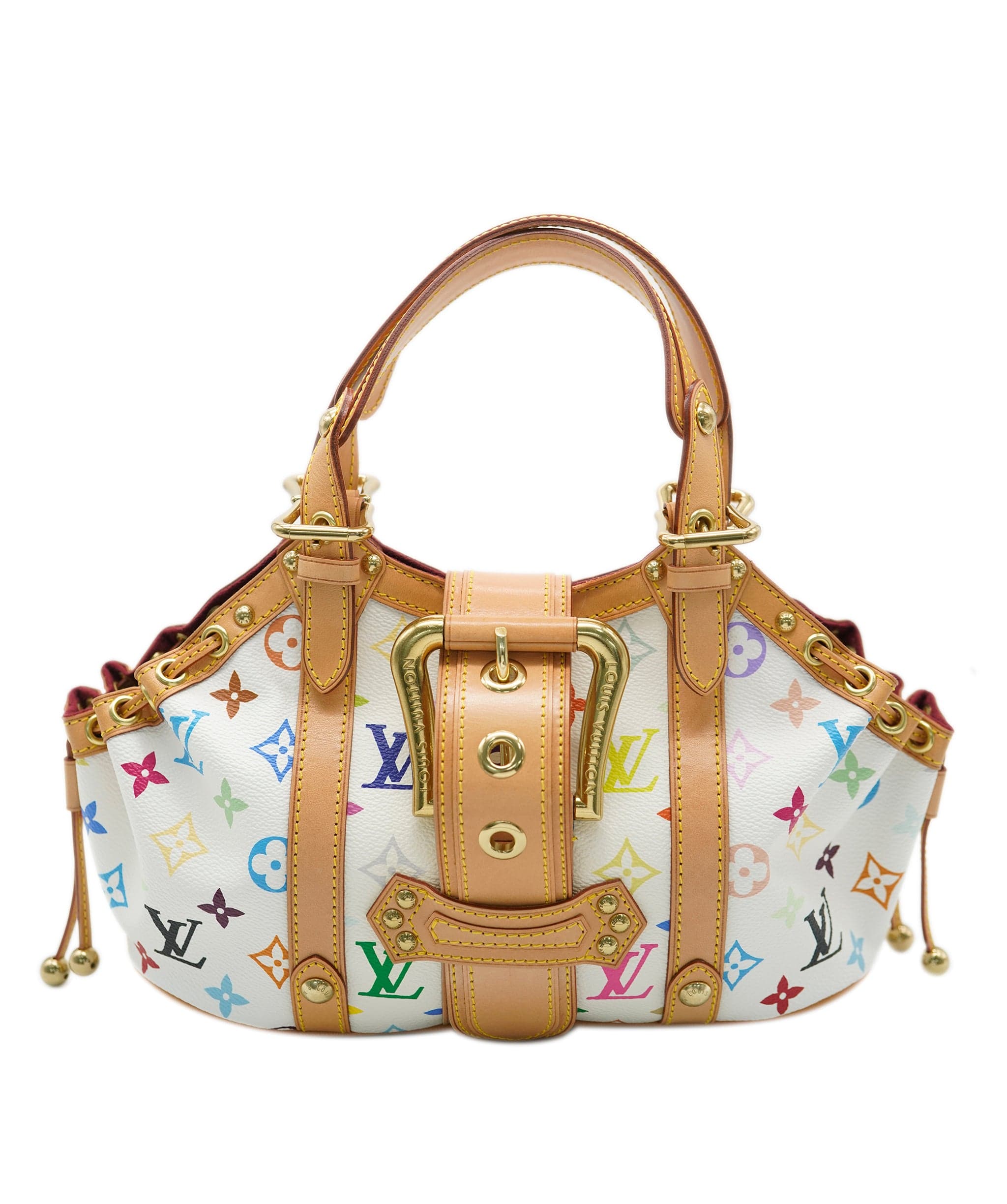 Louis Vuitton Louis Vuitton White Multicolore Monogram Canvas Theda GM ABC0670