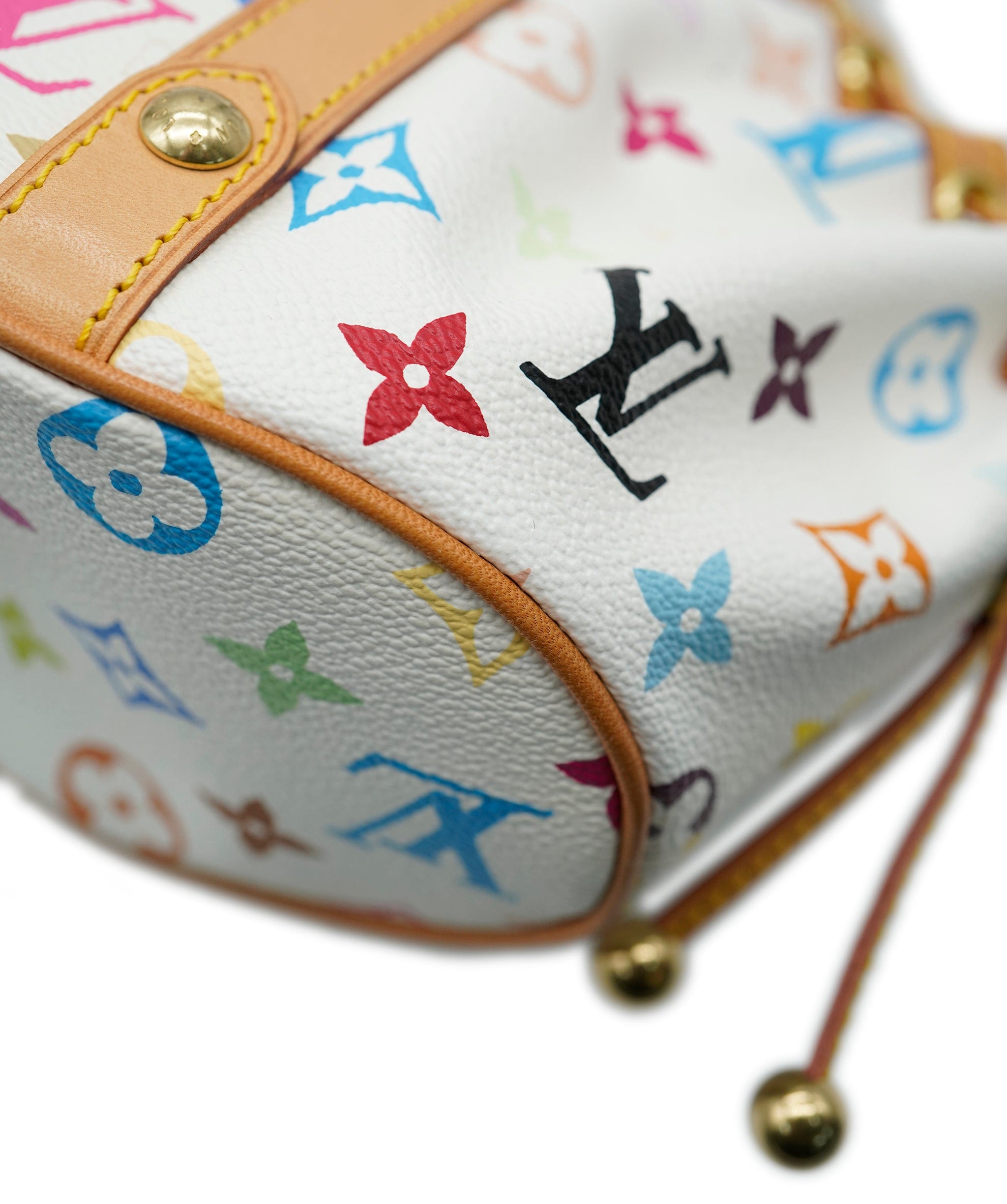 Louis Vuitton Louis Vuitton White Multicolore Monogram Canvas Theda GM ABC0670