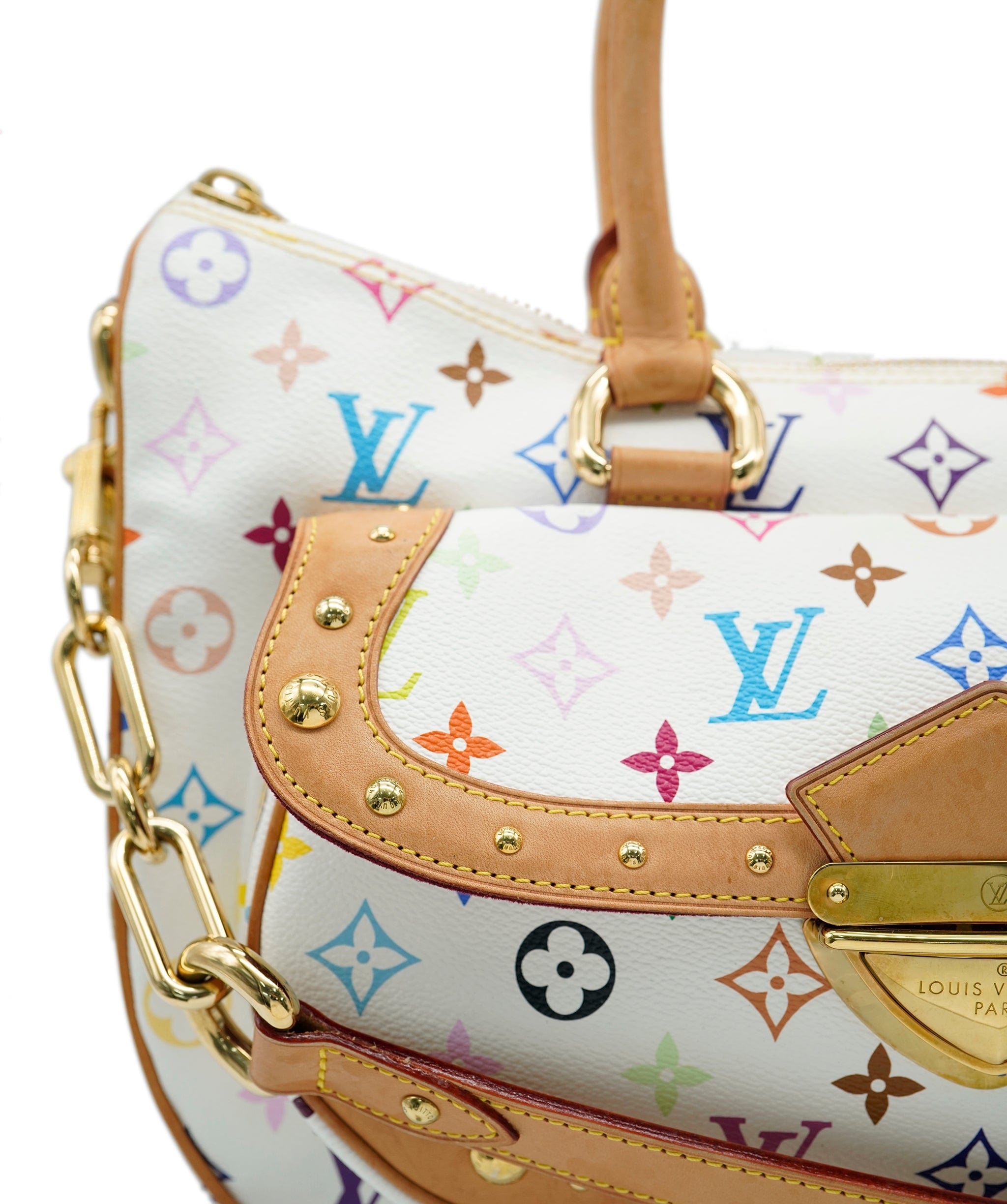 Louis Vuitton Louis Vuitton White Multicolore Monogram Rita ASC2107