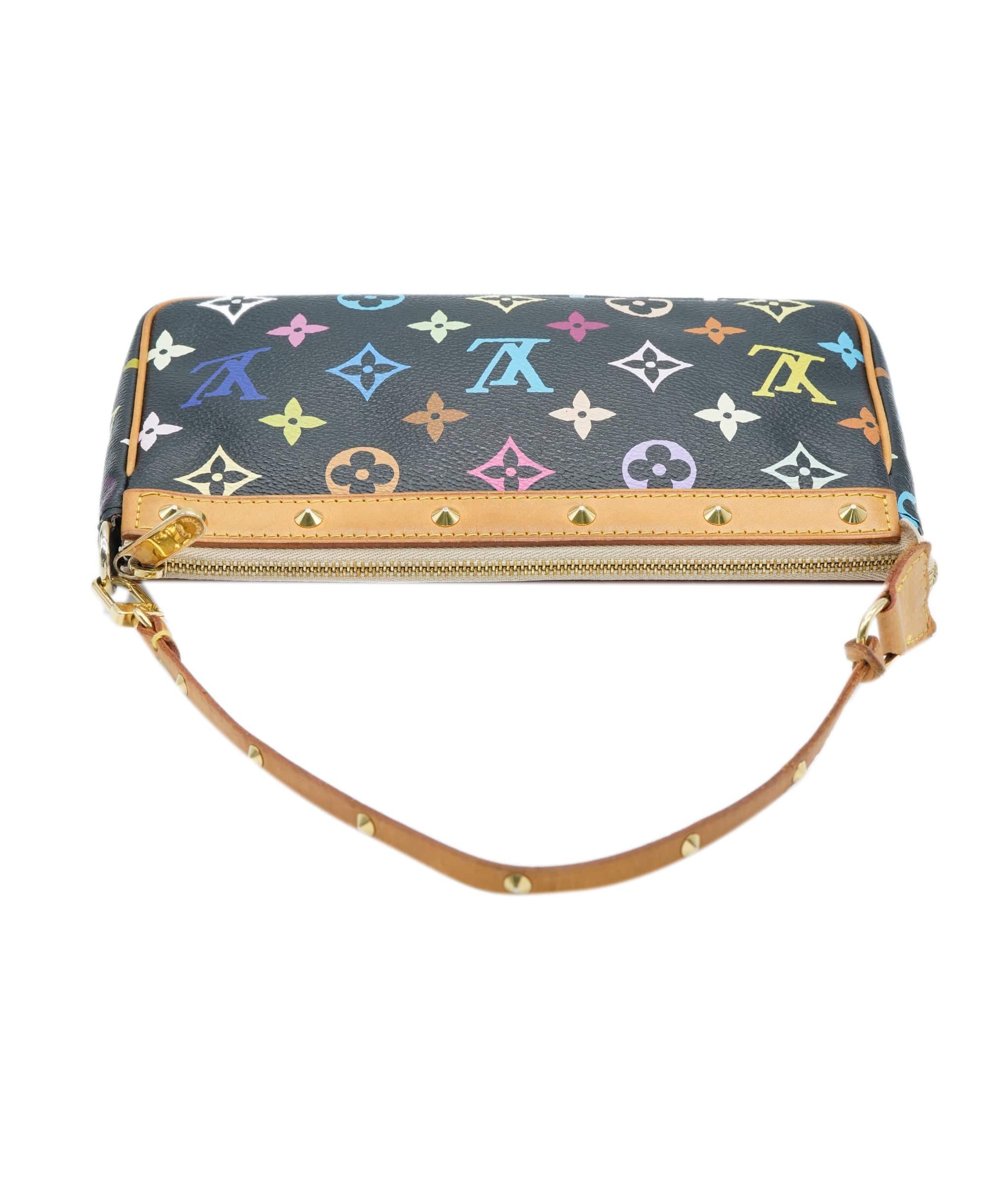 Louis Vuitton Louis Vuitton x Takashi Murakami Multicolore Monogram Canvas Pochette Accessories ABC0885