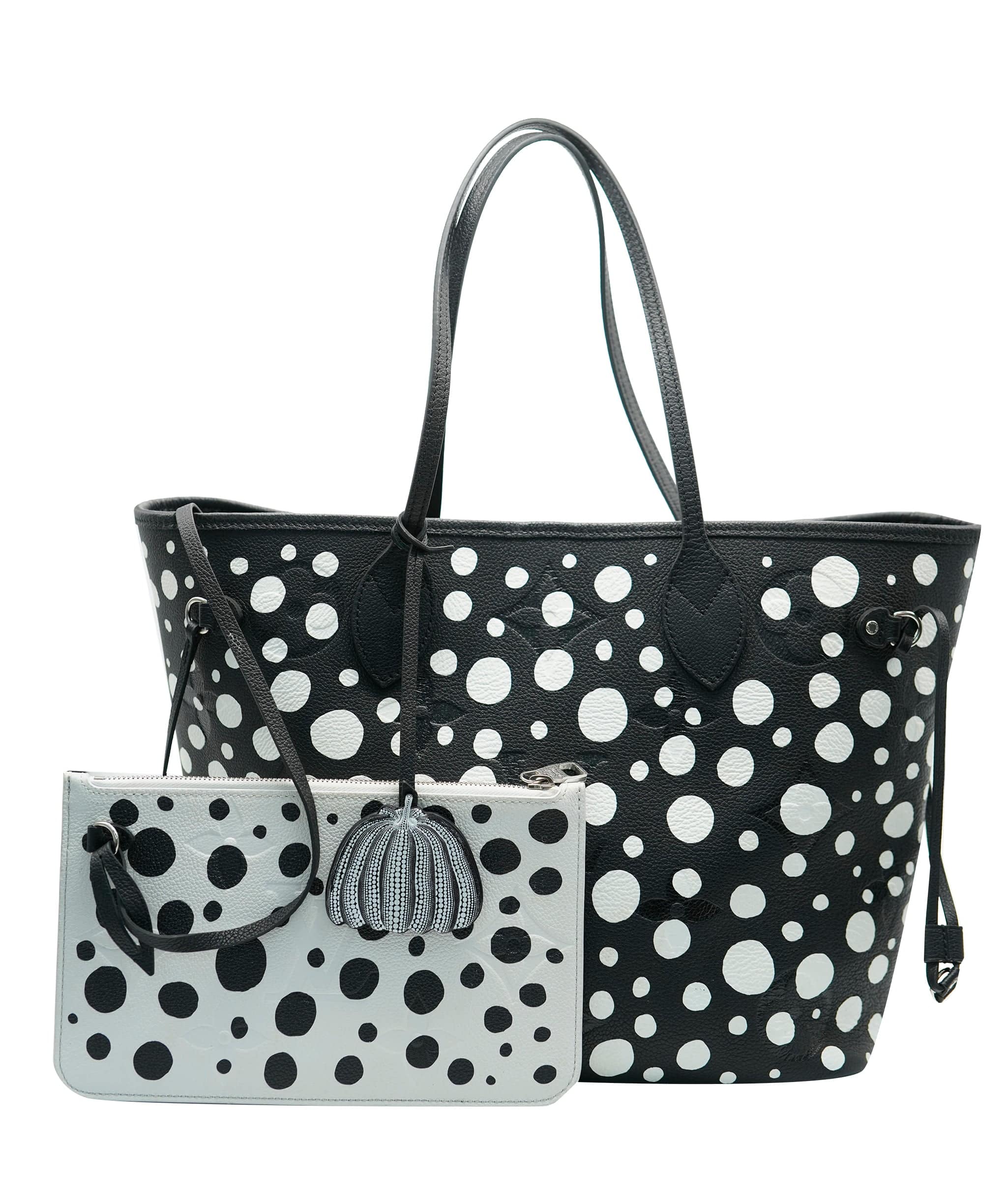 Louis Vuitton Louis Vuitton Yayoi Kusama Black Monogram Giant Empreinte Infinity Dots Neverfull MM ABC0709