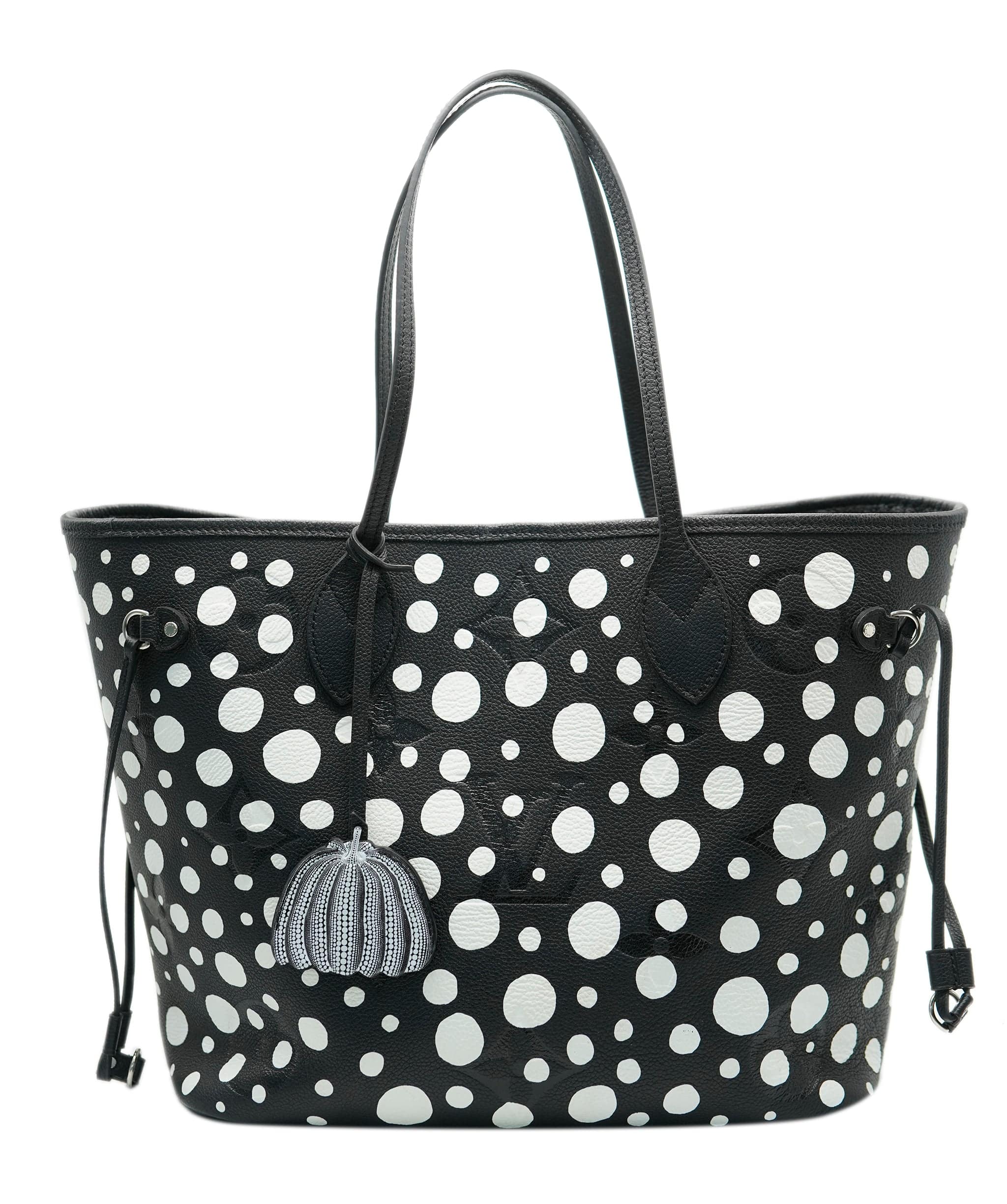 Louis Vuitton Louis Vuitton Yayoi Kusama Black Monogram Giant Empreinte Infinity Dots Neverfull MM ABC0709