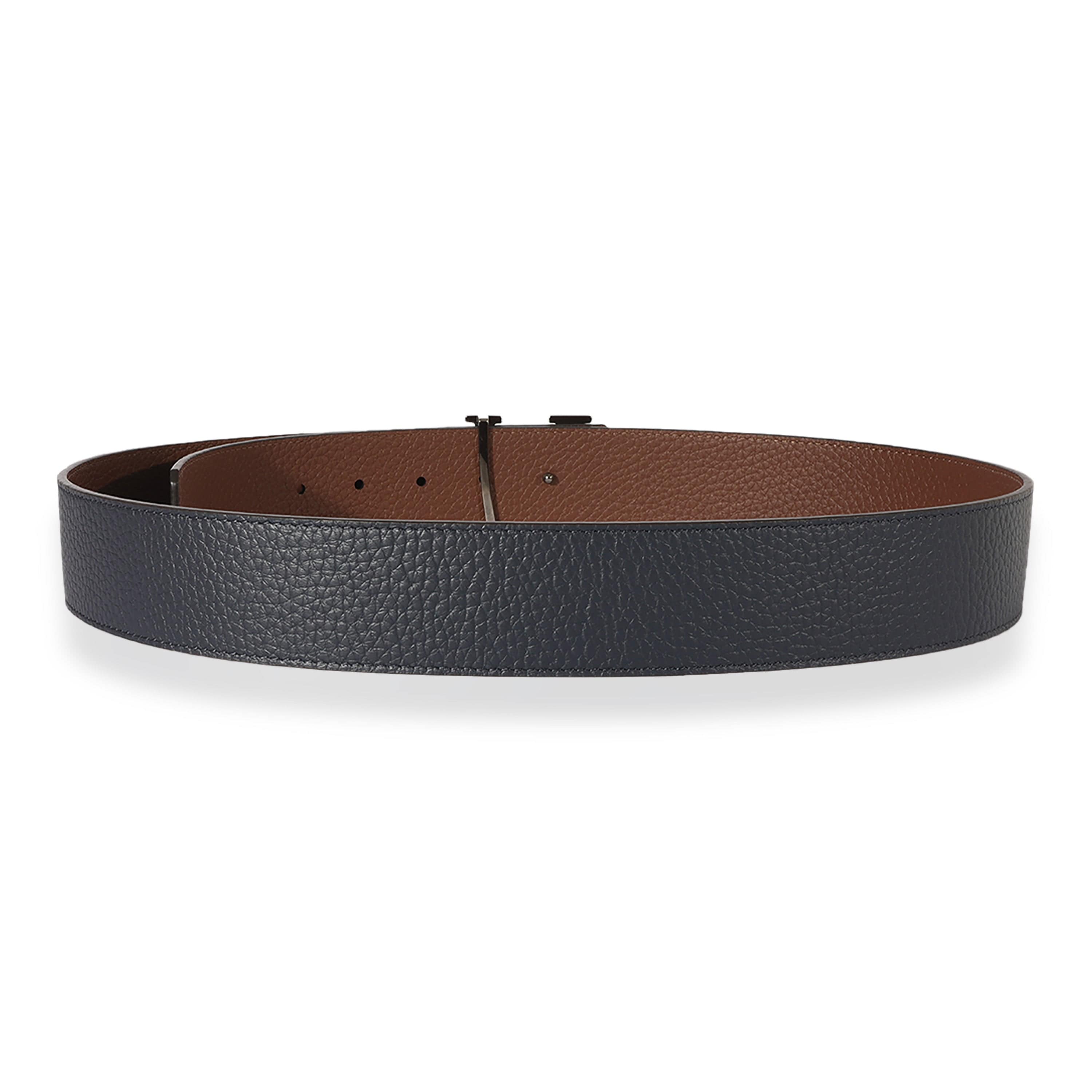 Louis Vuitton Louis Vuitton Black Leather Tilt Monogram Belt 44/90