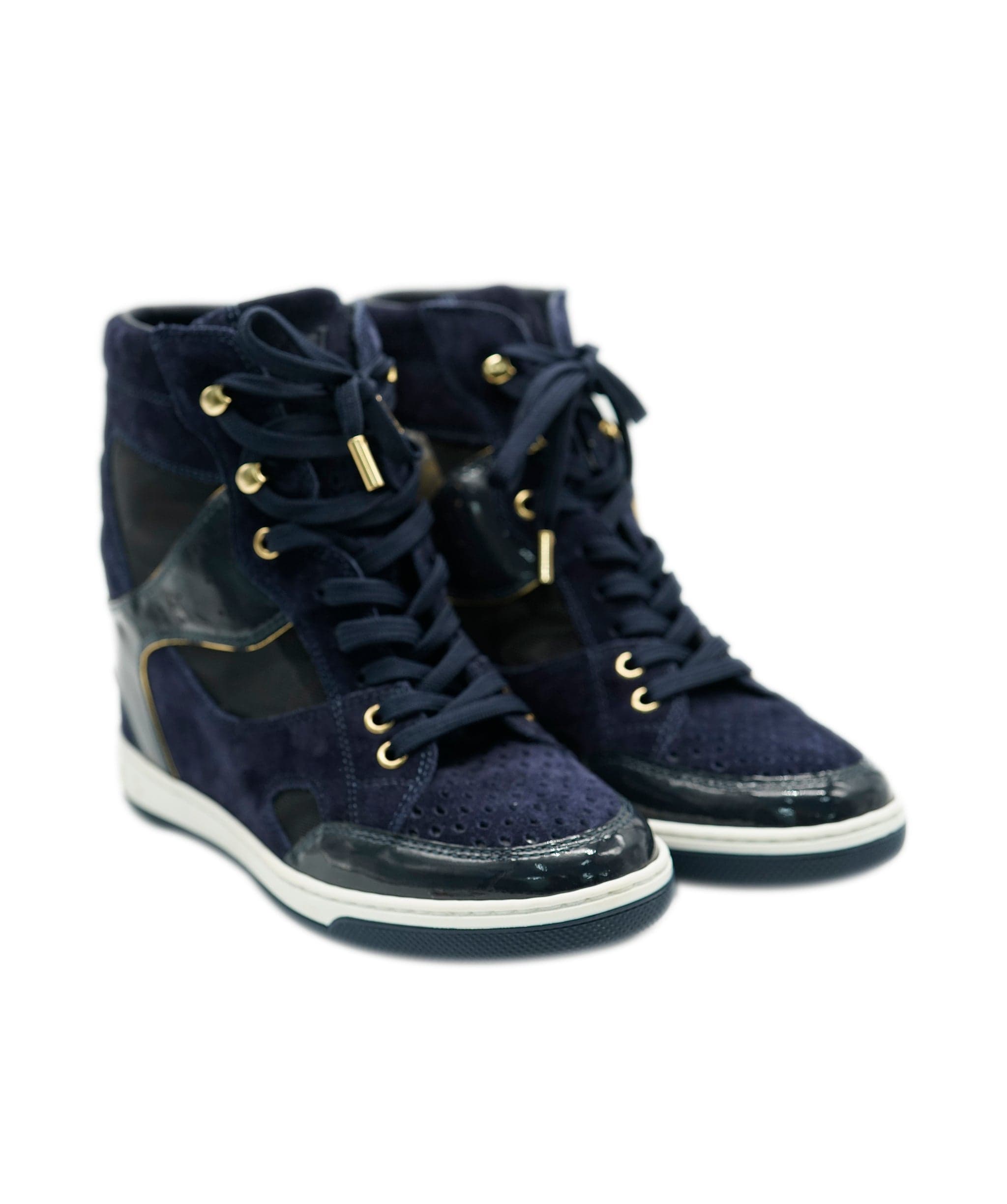 Louis Vuitton Louis Vuitton midnight blue suede trainers  - AJC0455