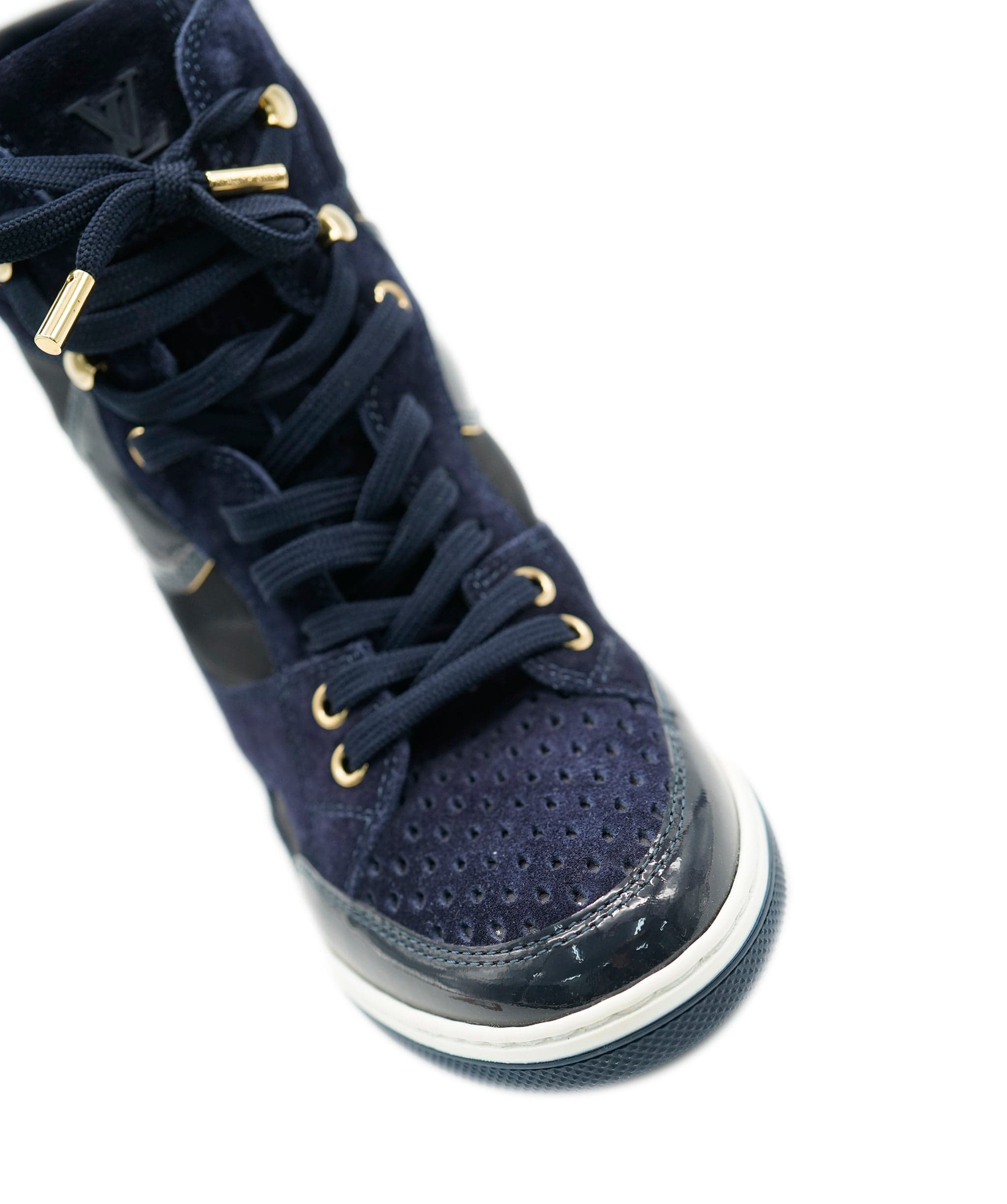 Louis Vuitton Louis Vuitton midnight blue suede trainers  - AJC0455