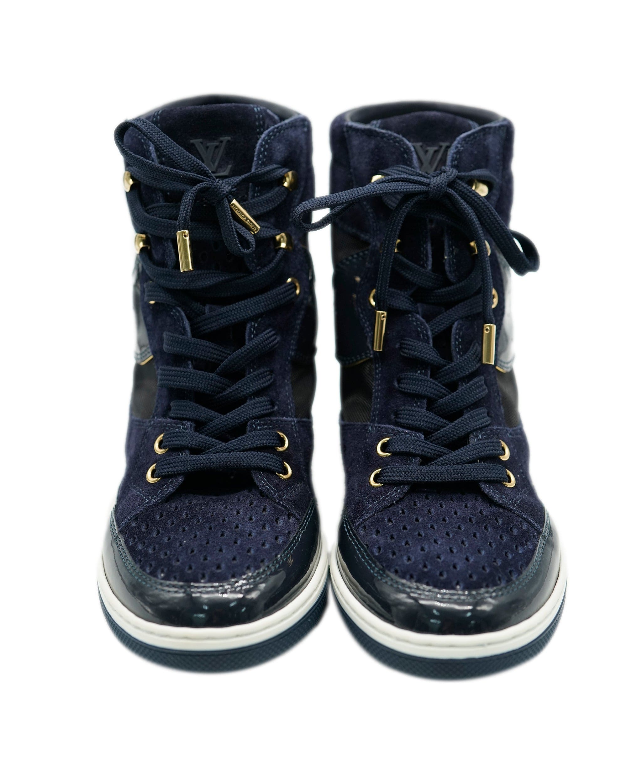 Louis Vuitton Louis Vuitton midnight blue suede trainers  - AJC0455