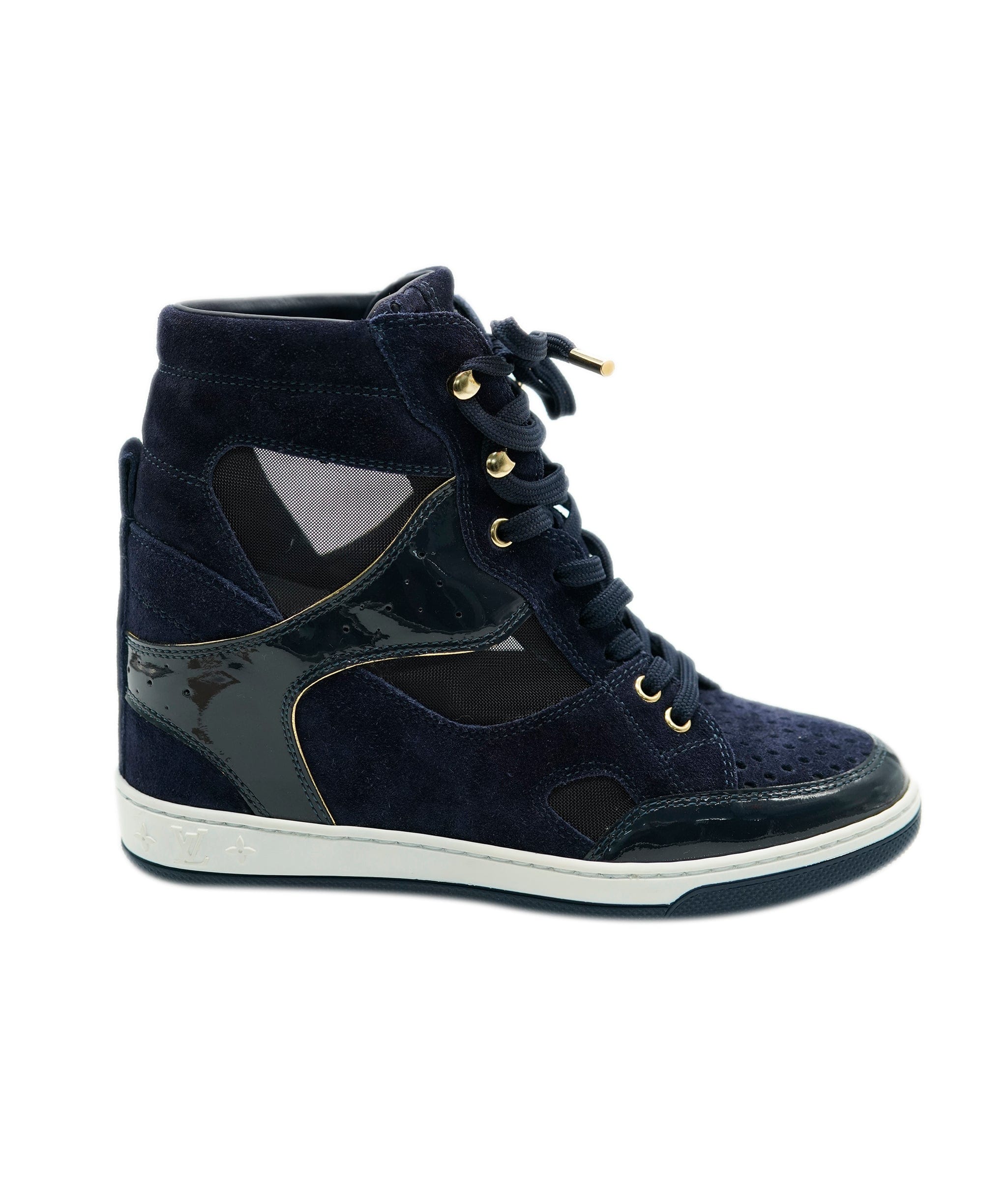 Louis Vuitton Louis Vuitton midnight blue suede trainers  - AJC0455