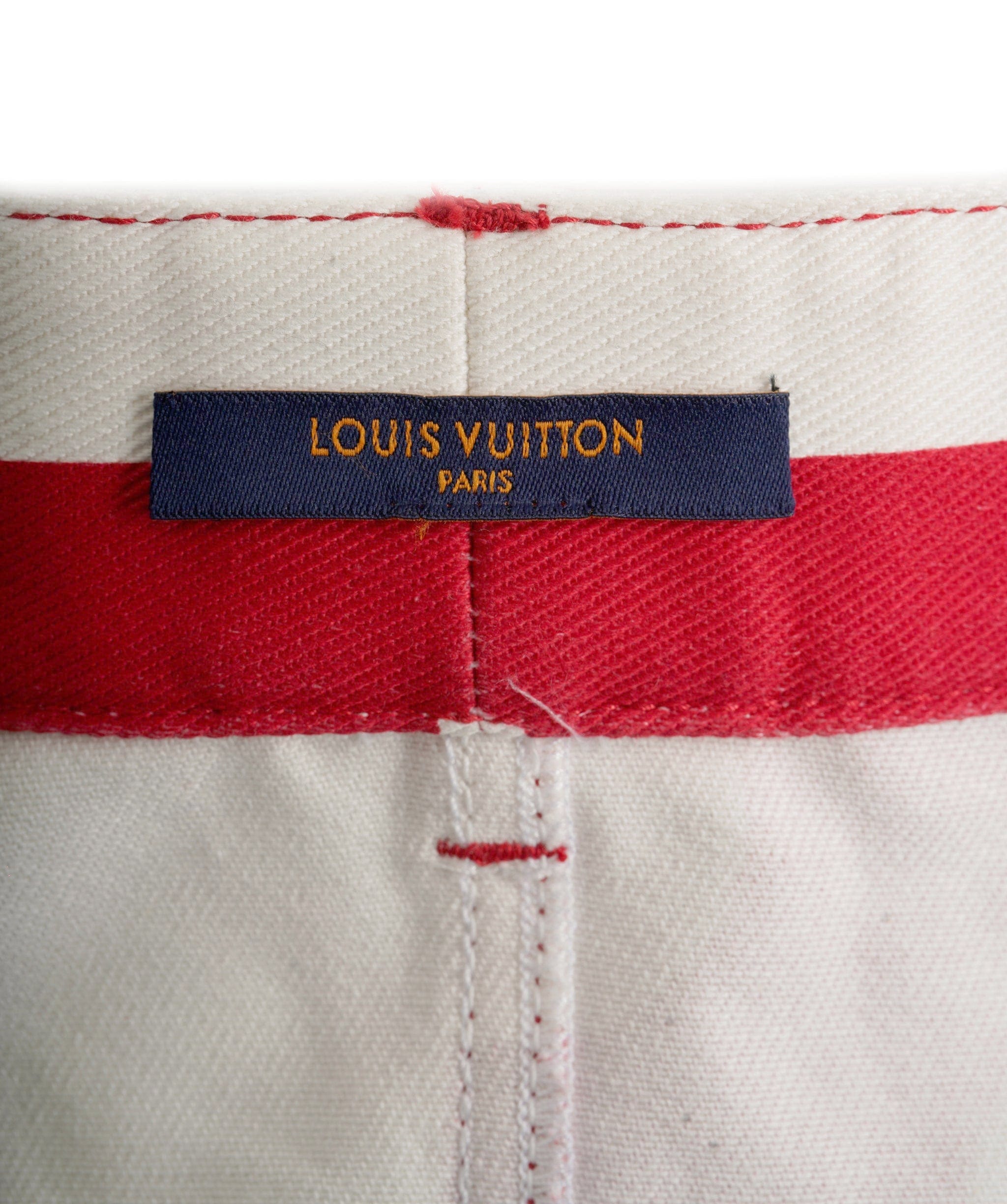 Louis Vuitton Louis Vuitton Skirt denim monogram white red pink AVC1203