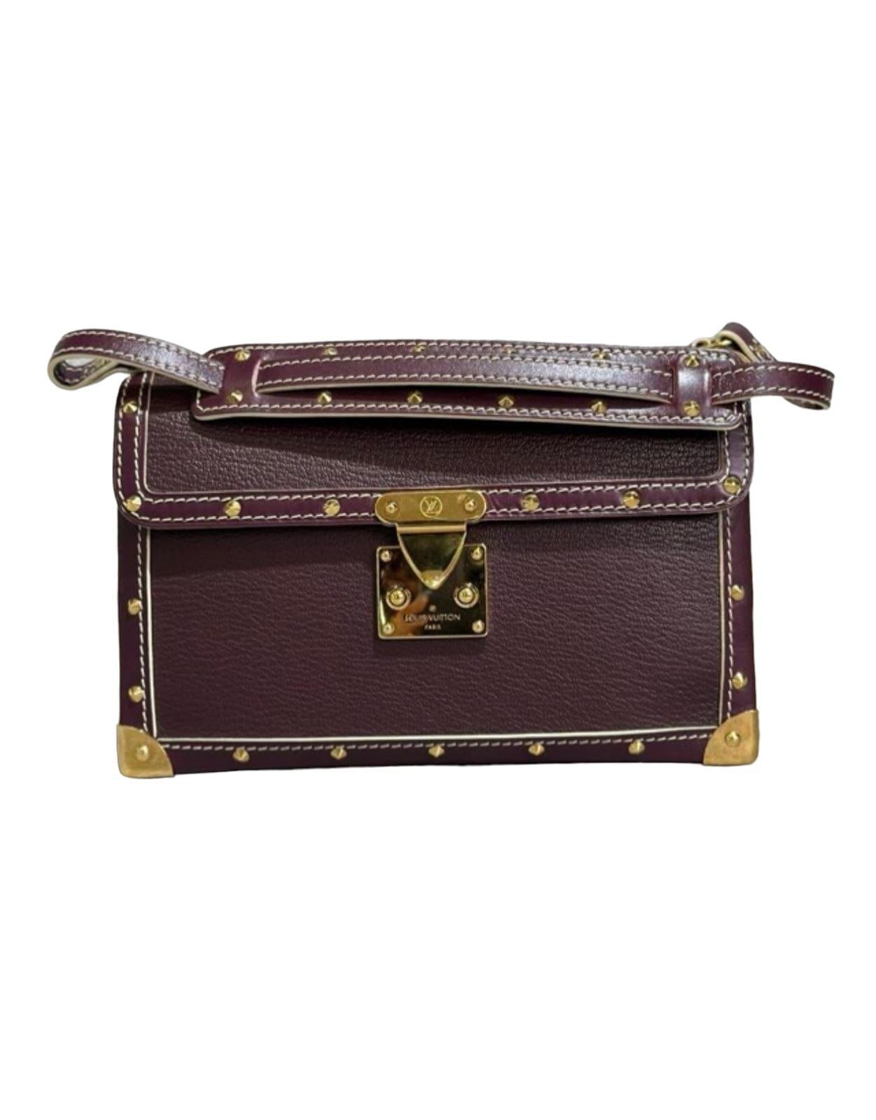 Louis Vuitton LV Small Trunk Bag in Burgandy