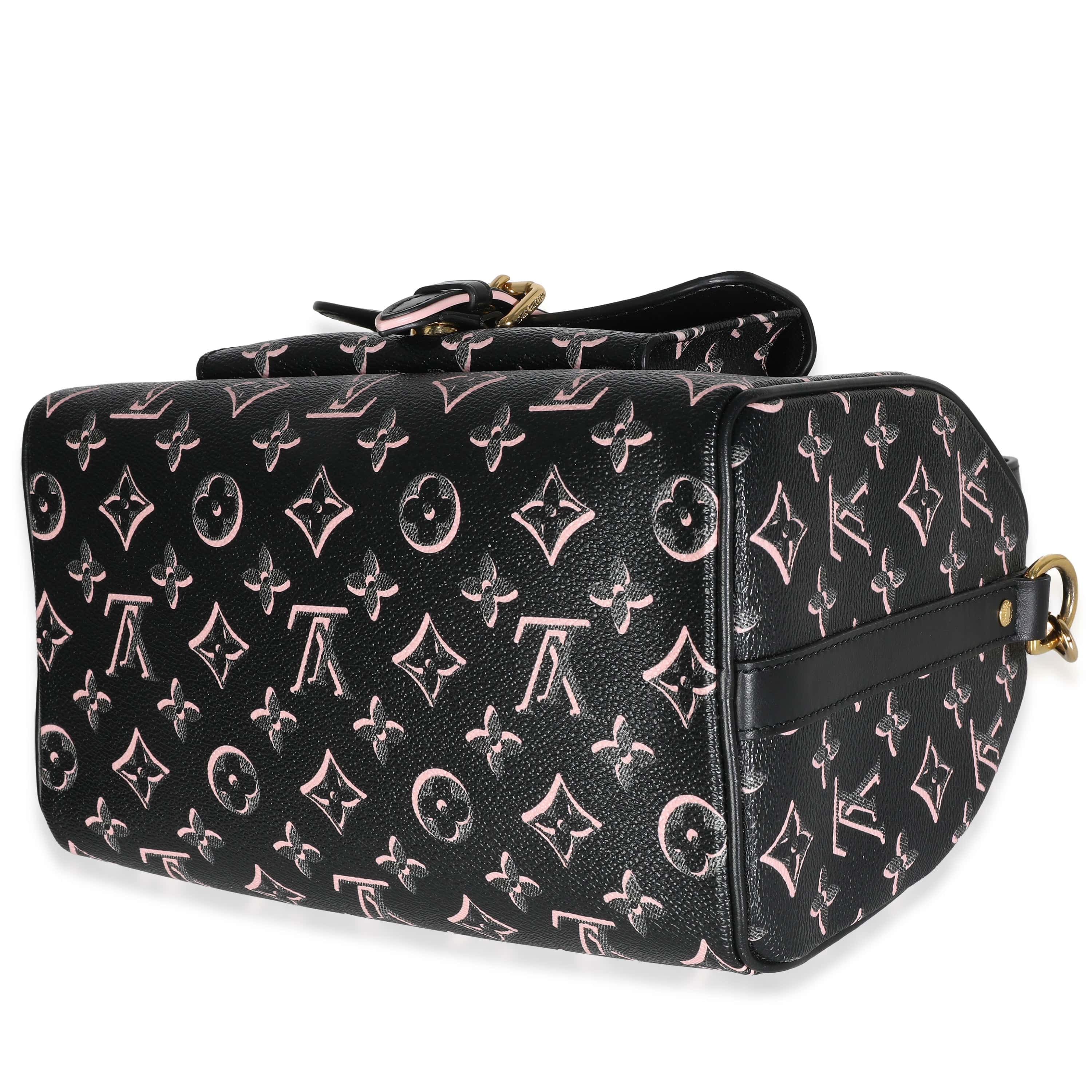 Louis Vuitton Black Pink Monogram Canvas Fall For You Speedy Bandouliere 25