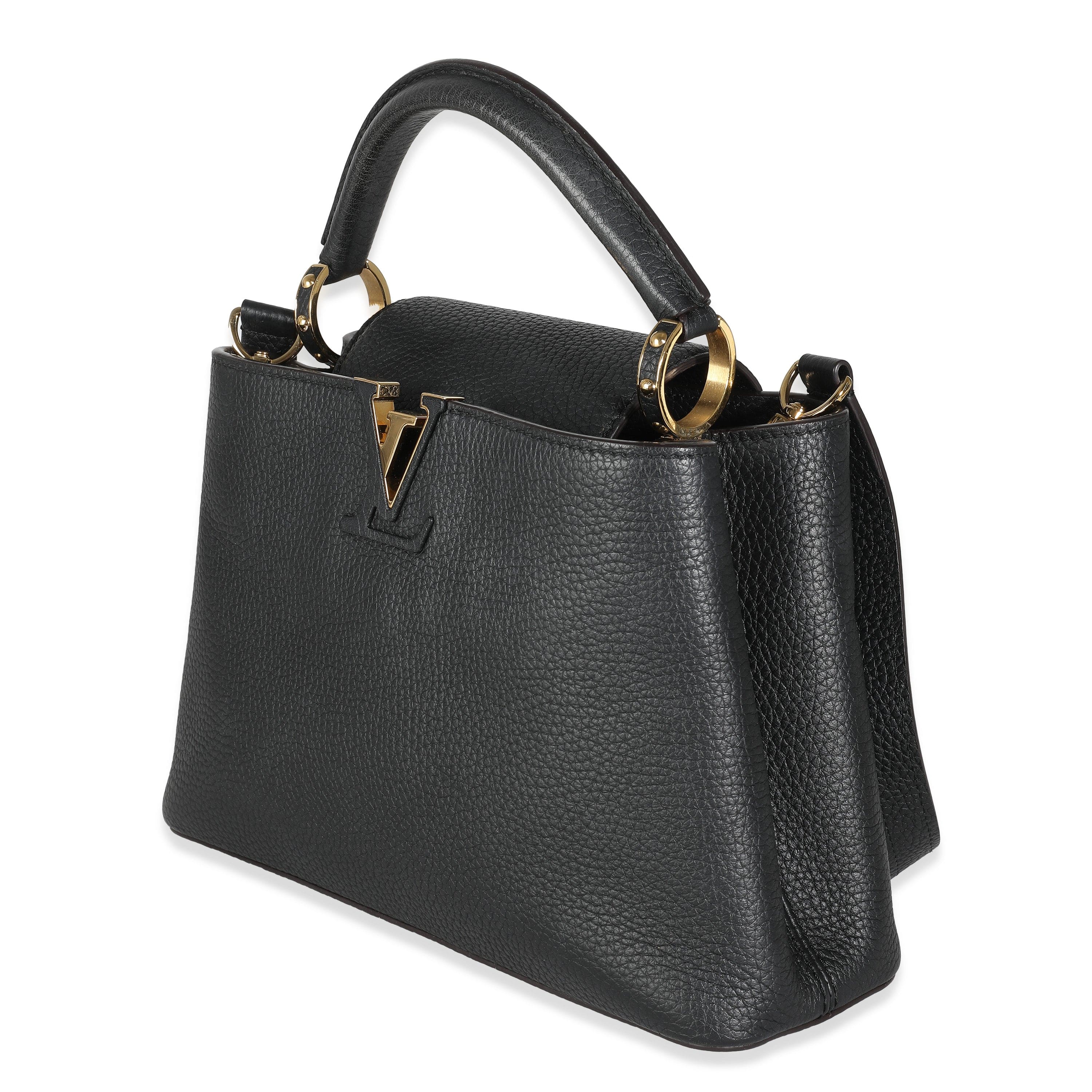 Louis Vuitton Black Taurillon Capucines BB