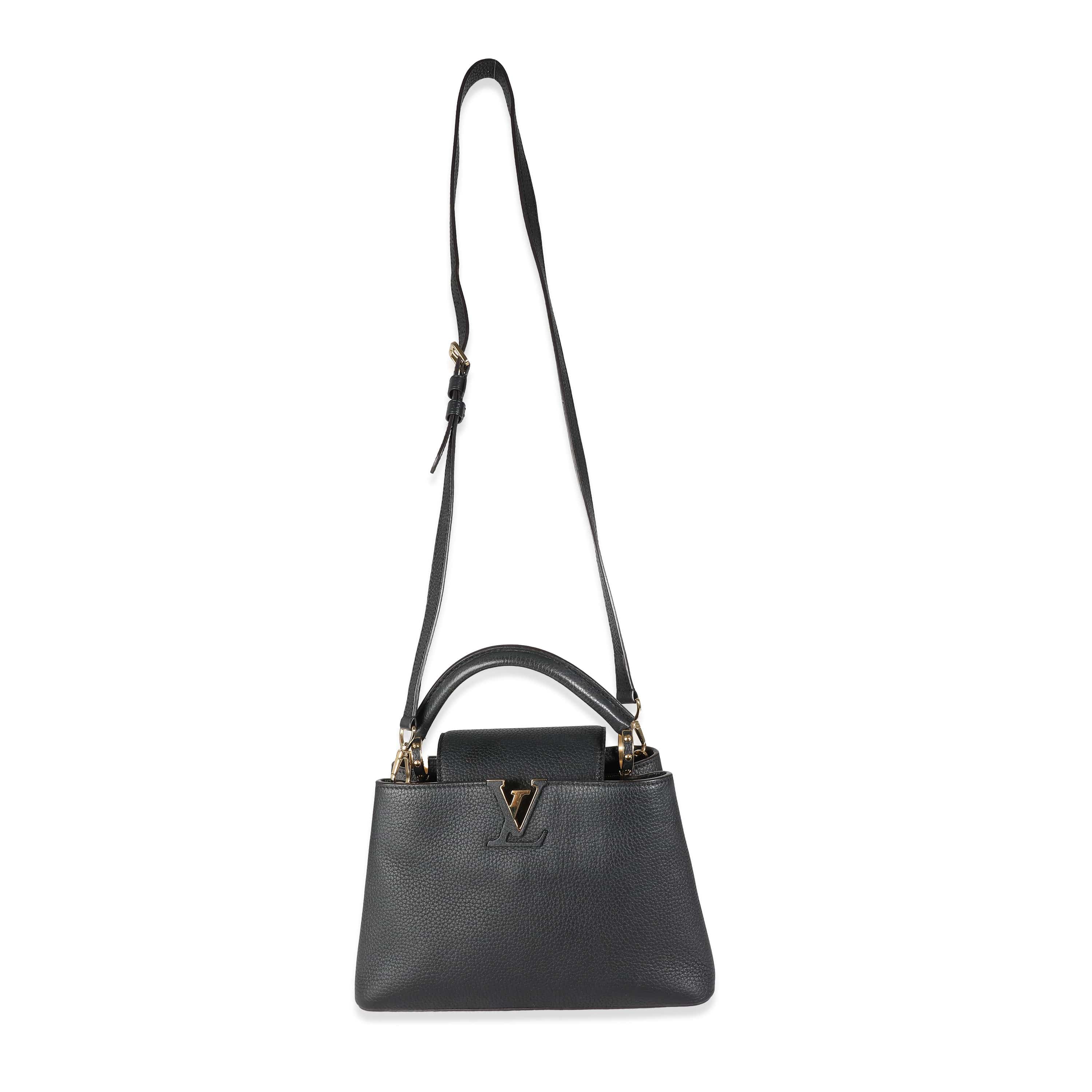 Louis Vuitton Black Taurillon Capucines BB