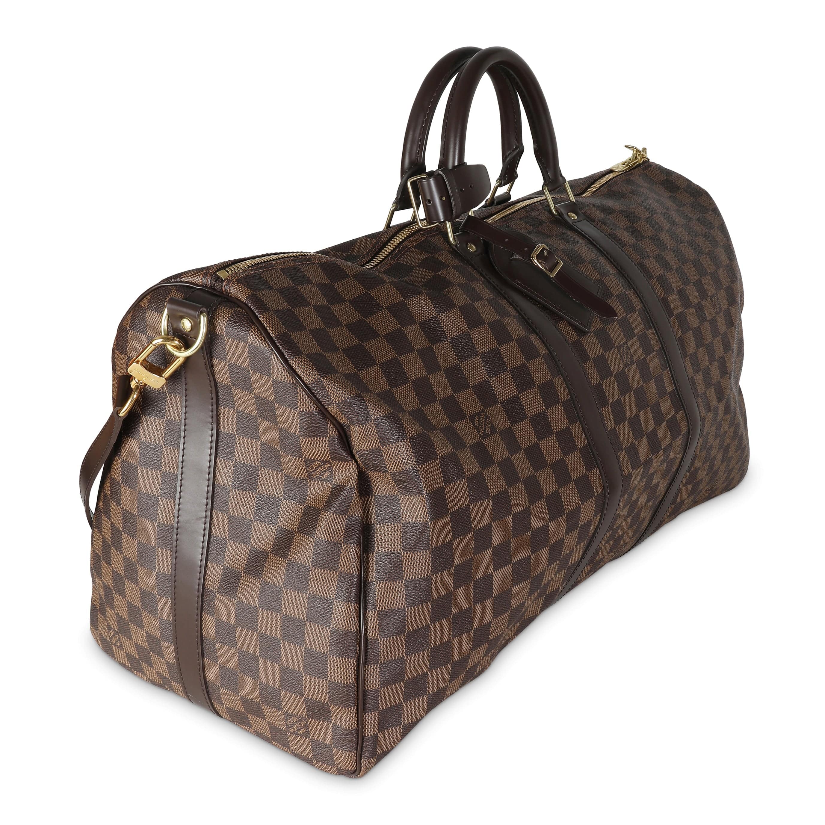 Louis Vuitton Damier Ebene Canvas Keepall Bandouliere 55