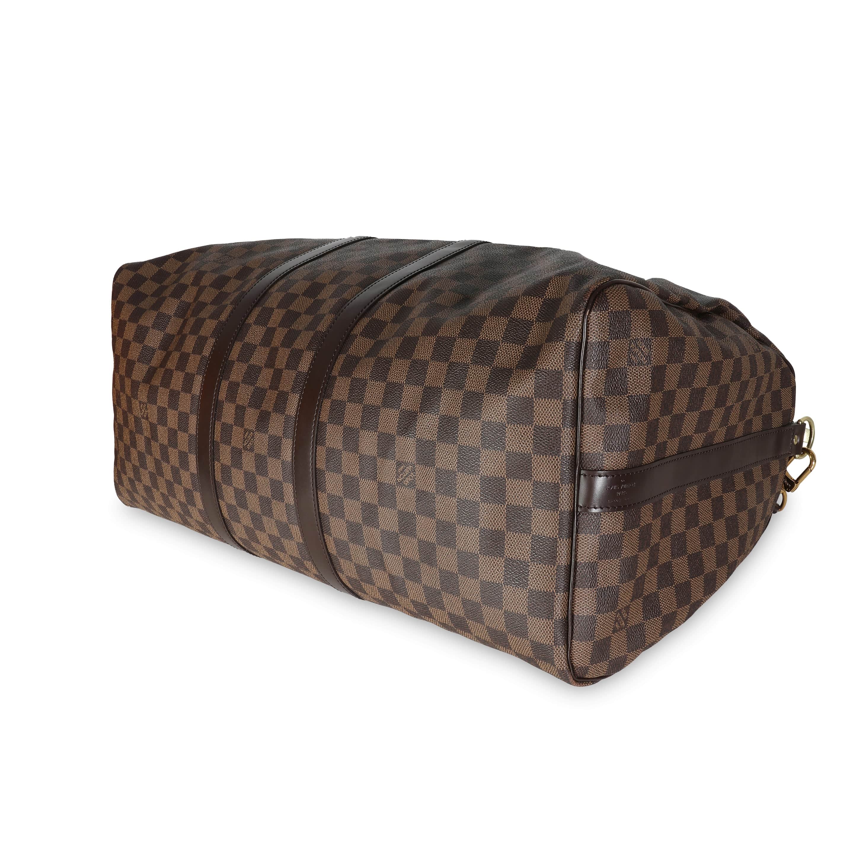 Louis Vuitton Damier Ebene Canvas Keepall Bandouliere 55