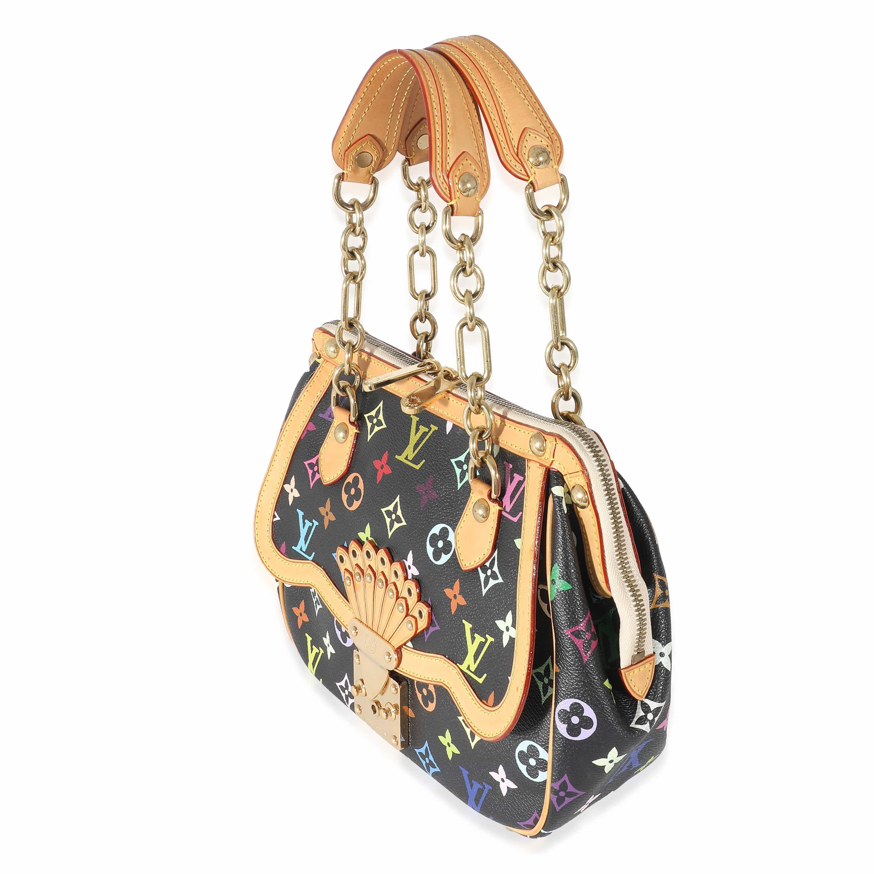 Louis Vuitton Louis Vuitton Black Monogram Multicolor Canvas Gracie MM