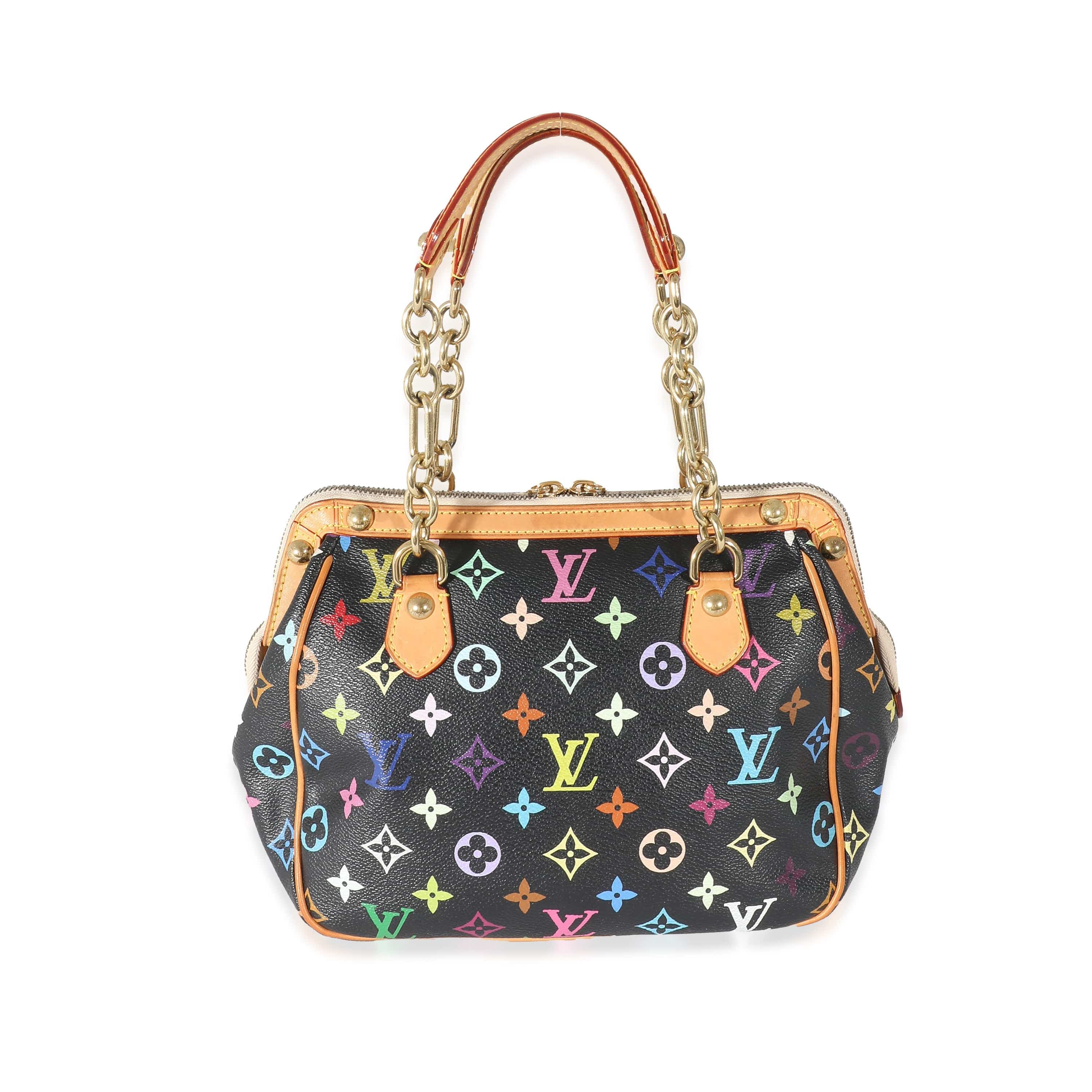 Louis Vuitton Louis Vuitton Black Monogram Multicolor Canvas Gracie MM