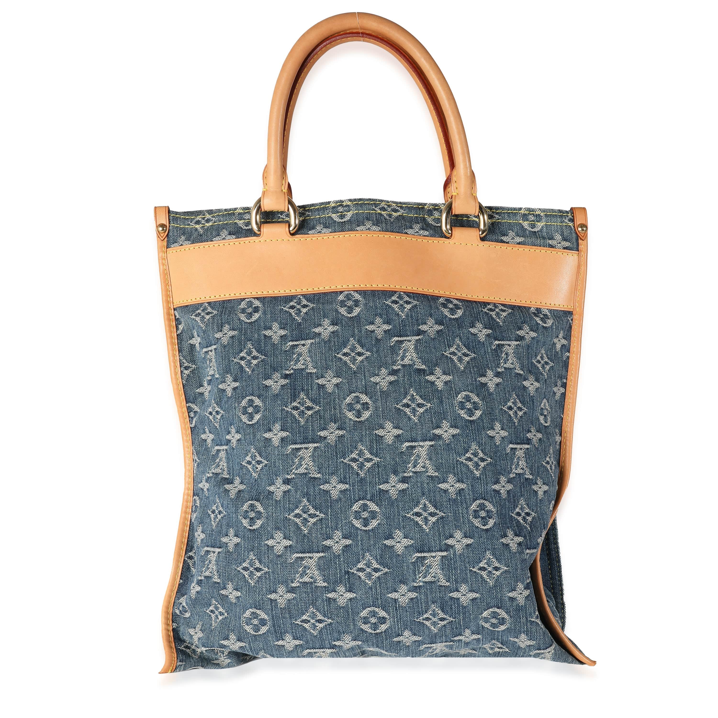 Louis Vuitton Louis Vuitton Blue Monogram Denim Sac Plat