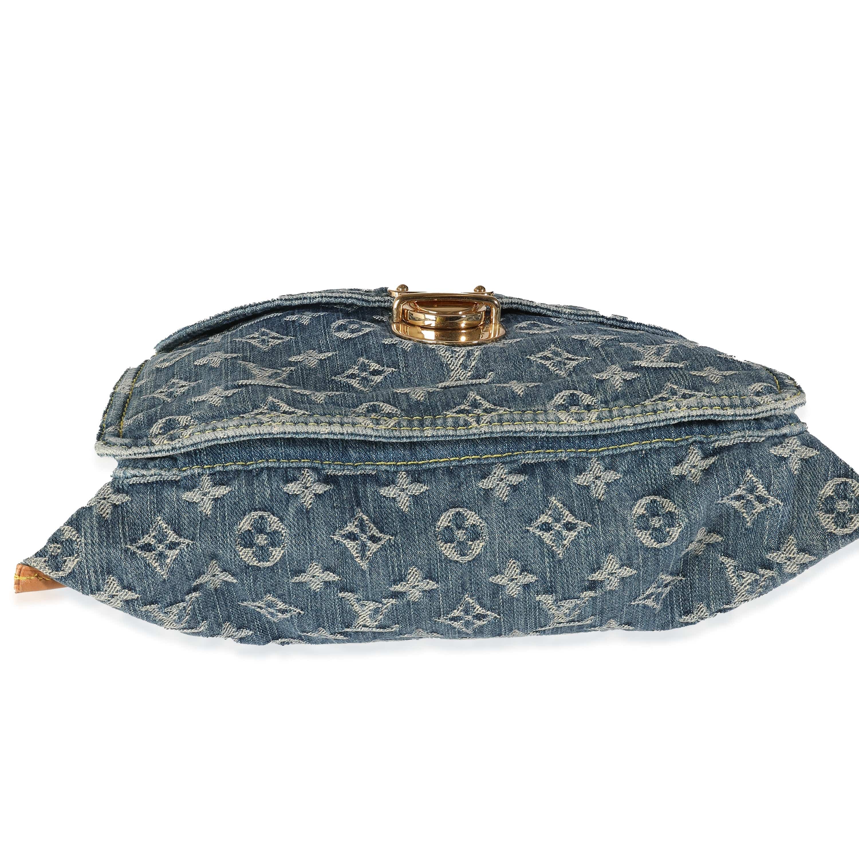 Louis Vuitton Louis Vuitton Blue Monogram Denim Sac Plat