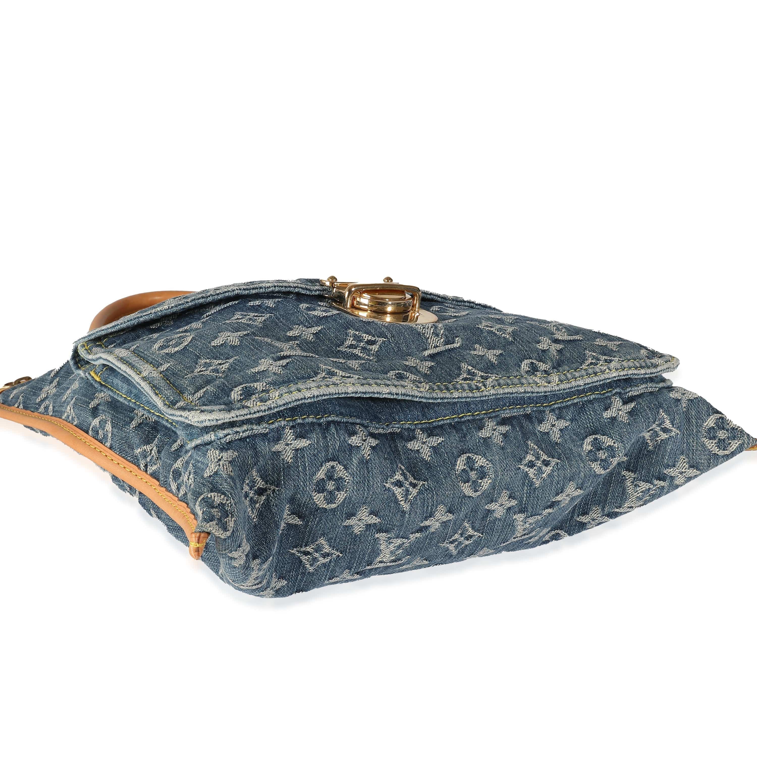 Louis Vuitton Louis Vuitton Blue Monogram Denim Sac Plat