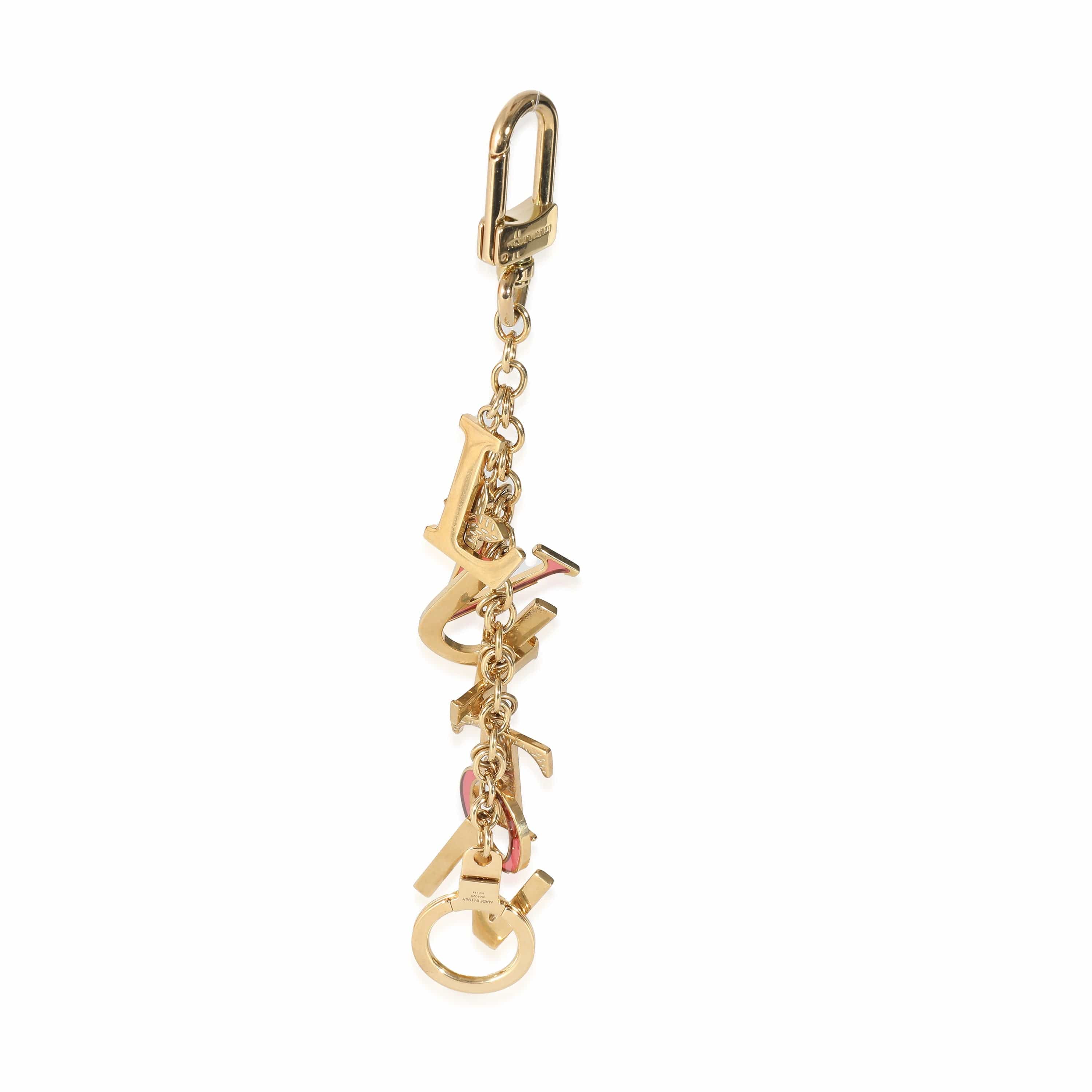 Louis Vuitton Louis Vuitton Gold Pink LV Tag Bag Charm