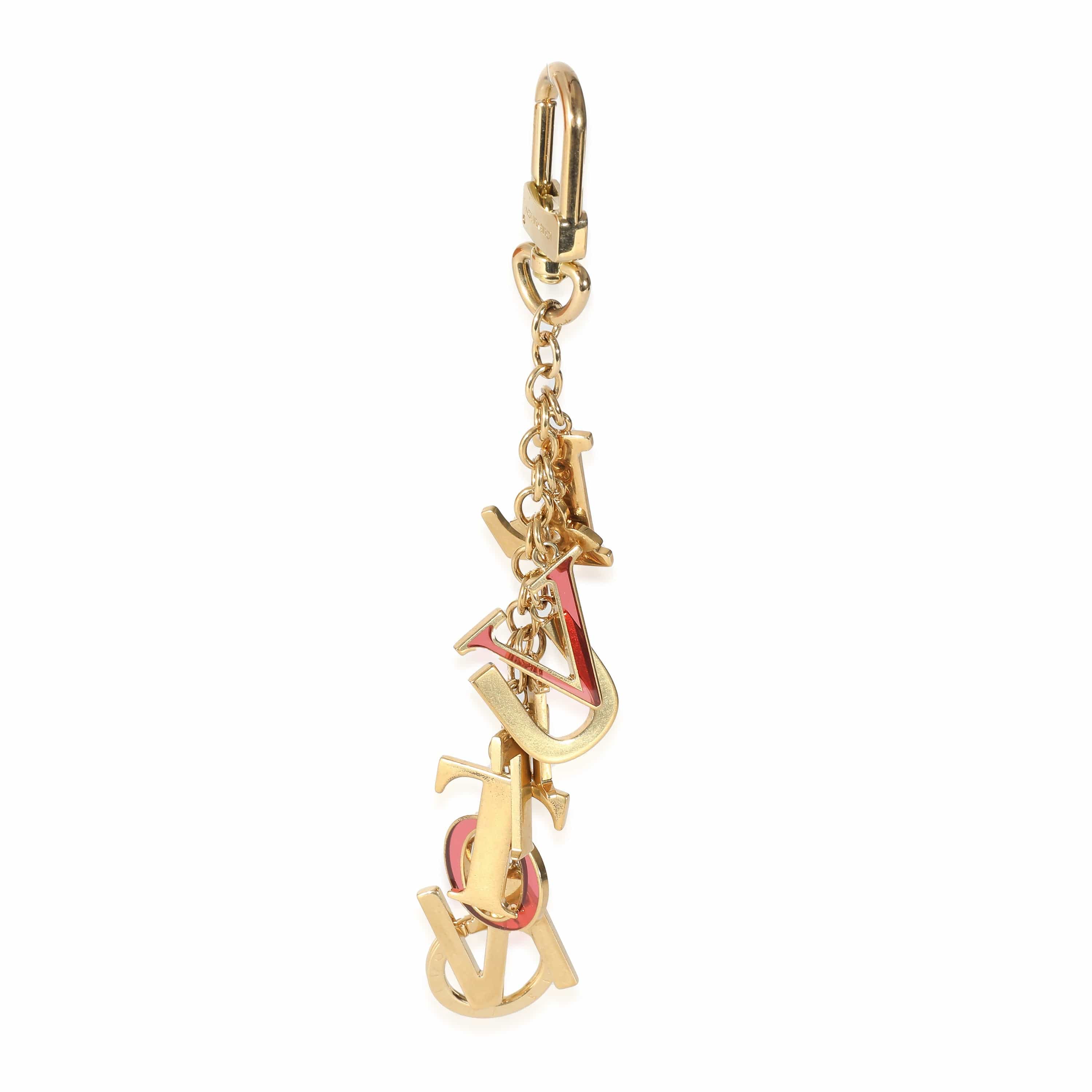 Louis Vuitton Louis Vuitton Gold Pink LV Tag Bag Charm