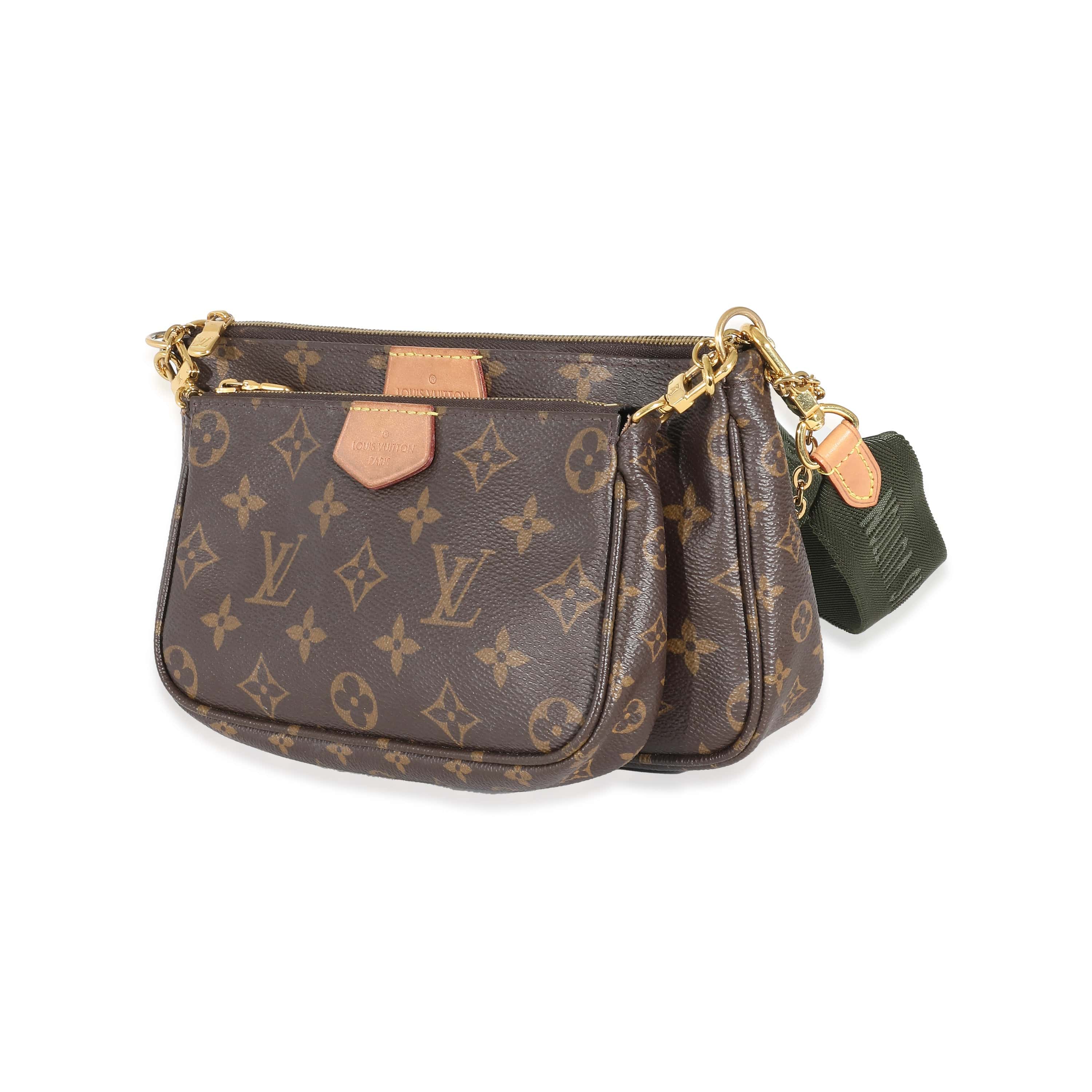 Louis Vuitton Louis Vuitton Khaki Monogram Canvas Multi Pochette