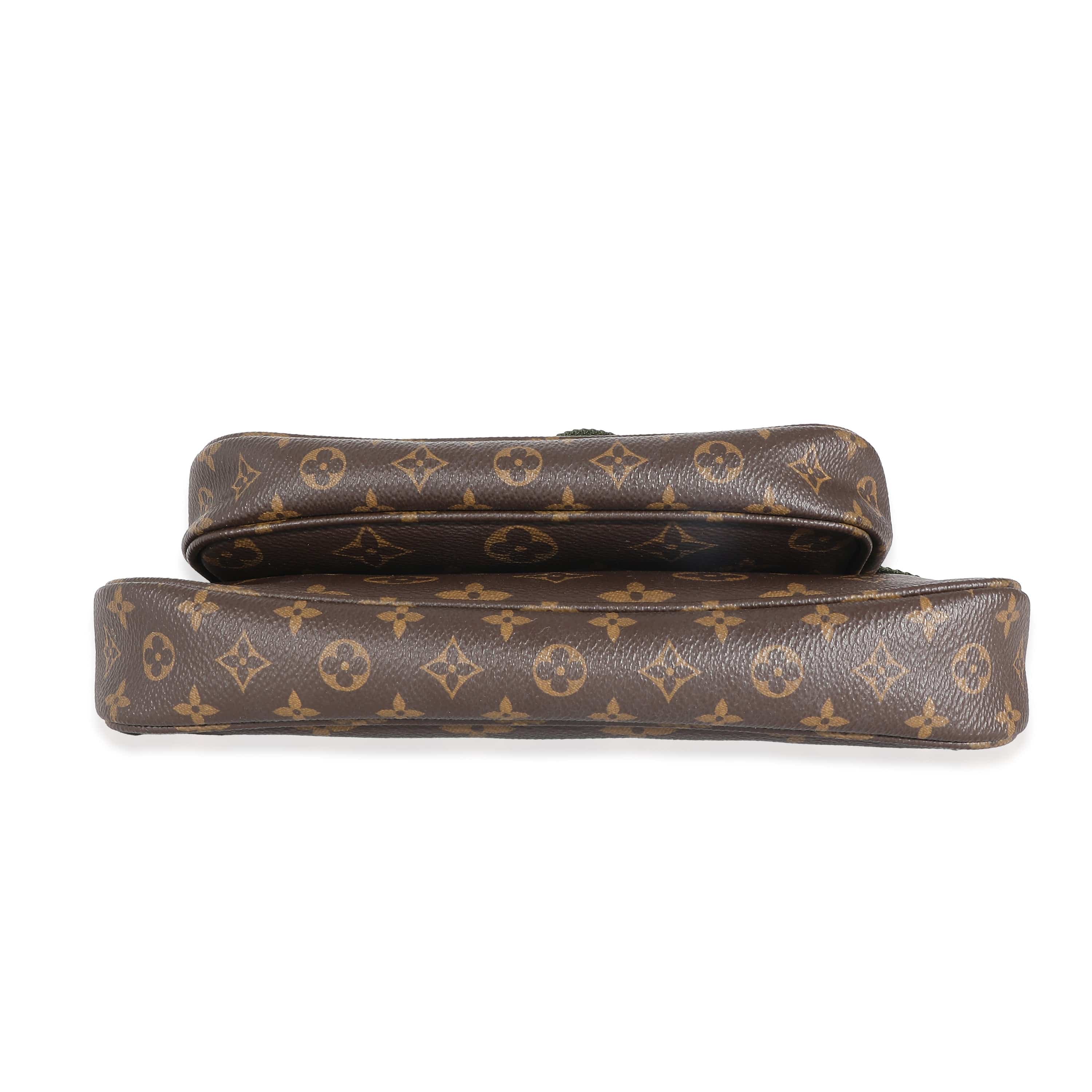 Louis Vuitton Louis Vuitton Khaki Monogram Canvas Multi Pochette