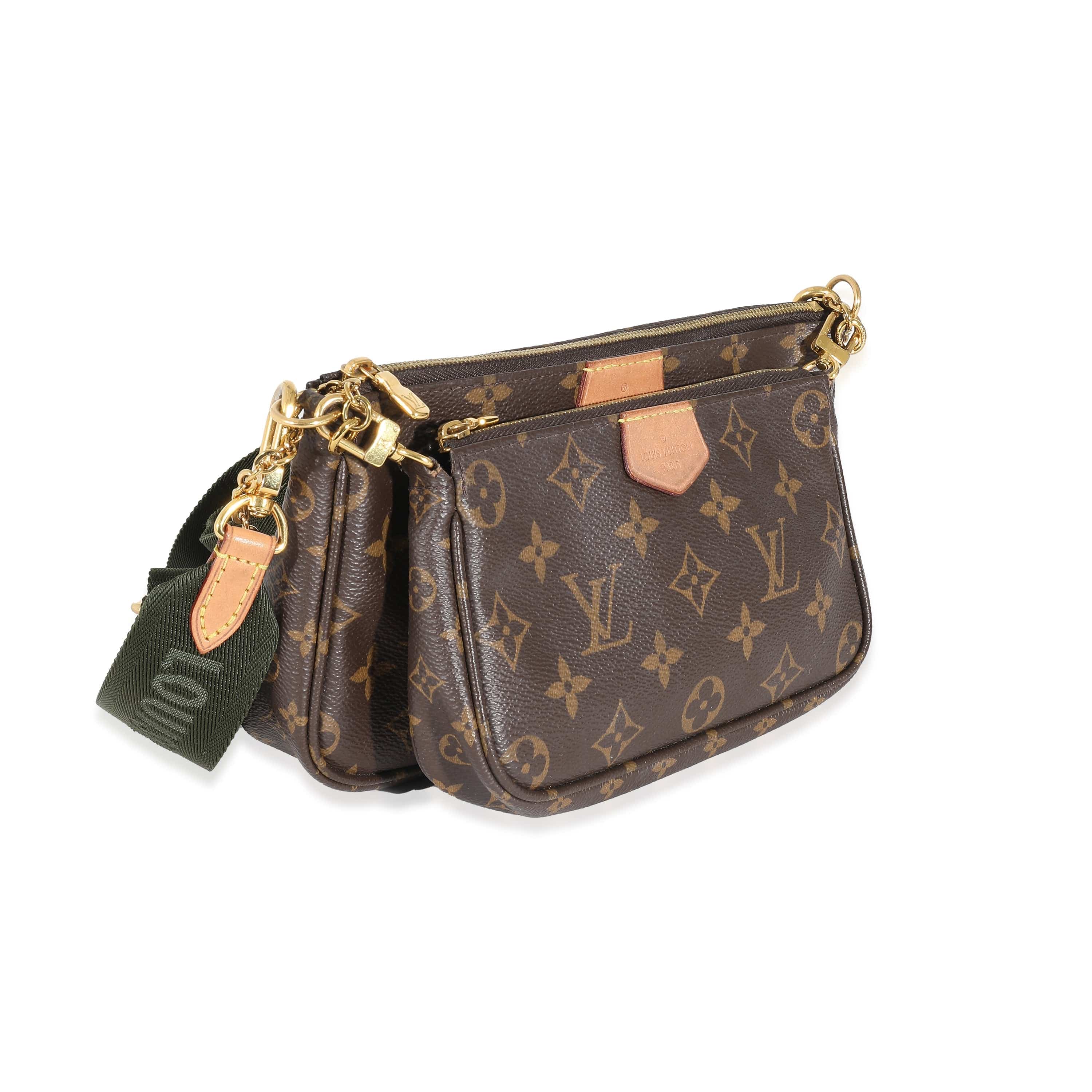 Louis Vuitton Louis Vuitton Khaki Monogram Canvas Multi Pochette