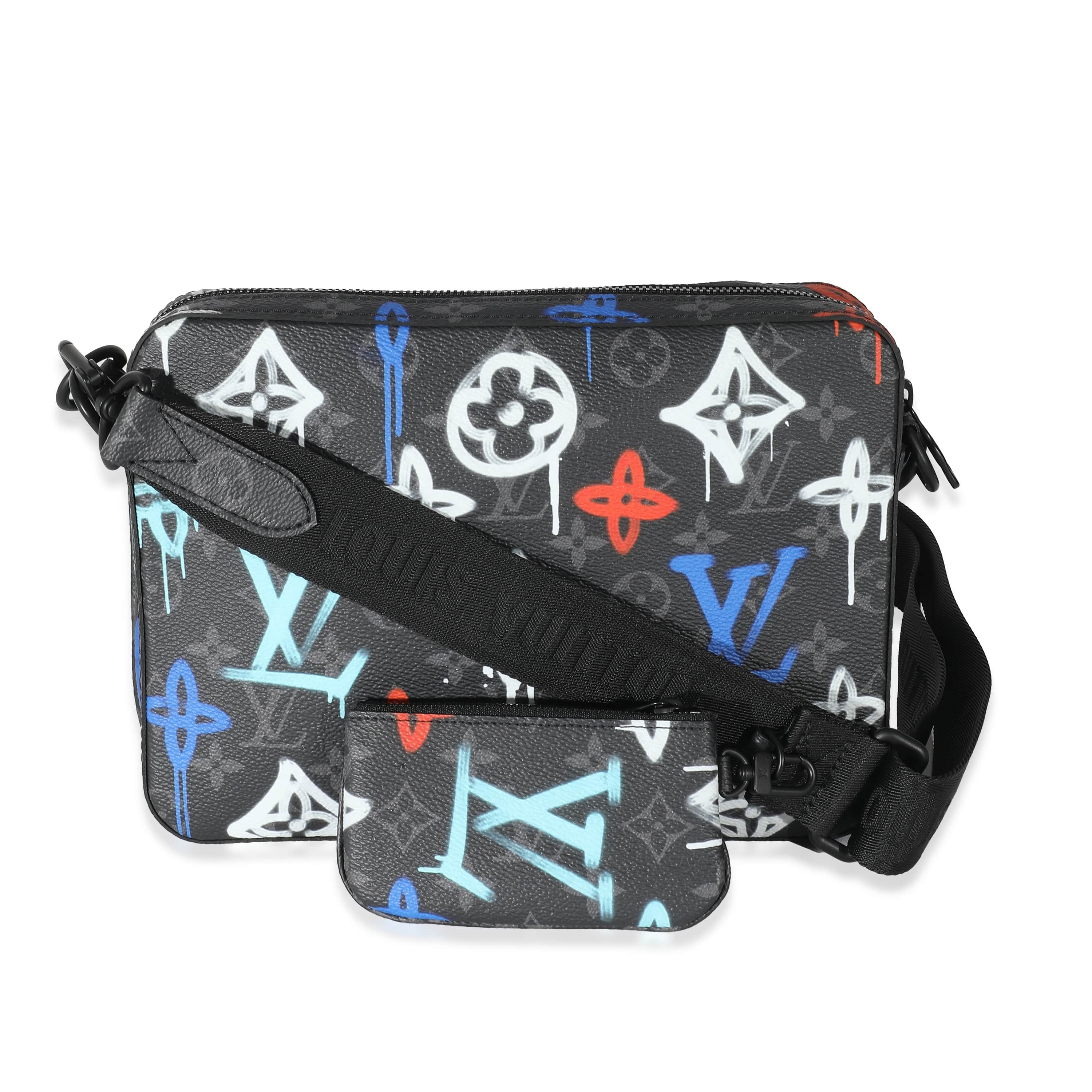 Louis Vuitton Louis Vuitton Monogram Eclipse Graffiti Trio Messenger