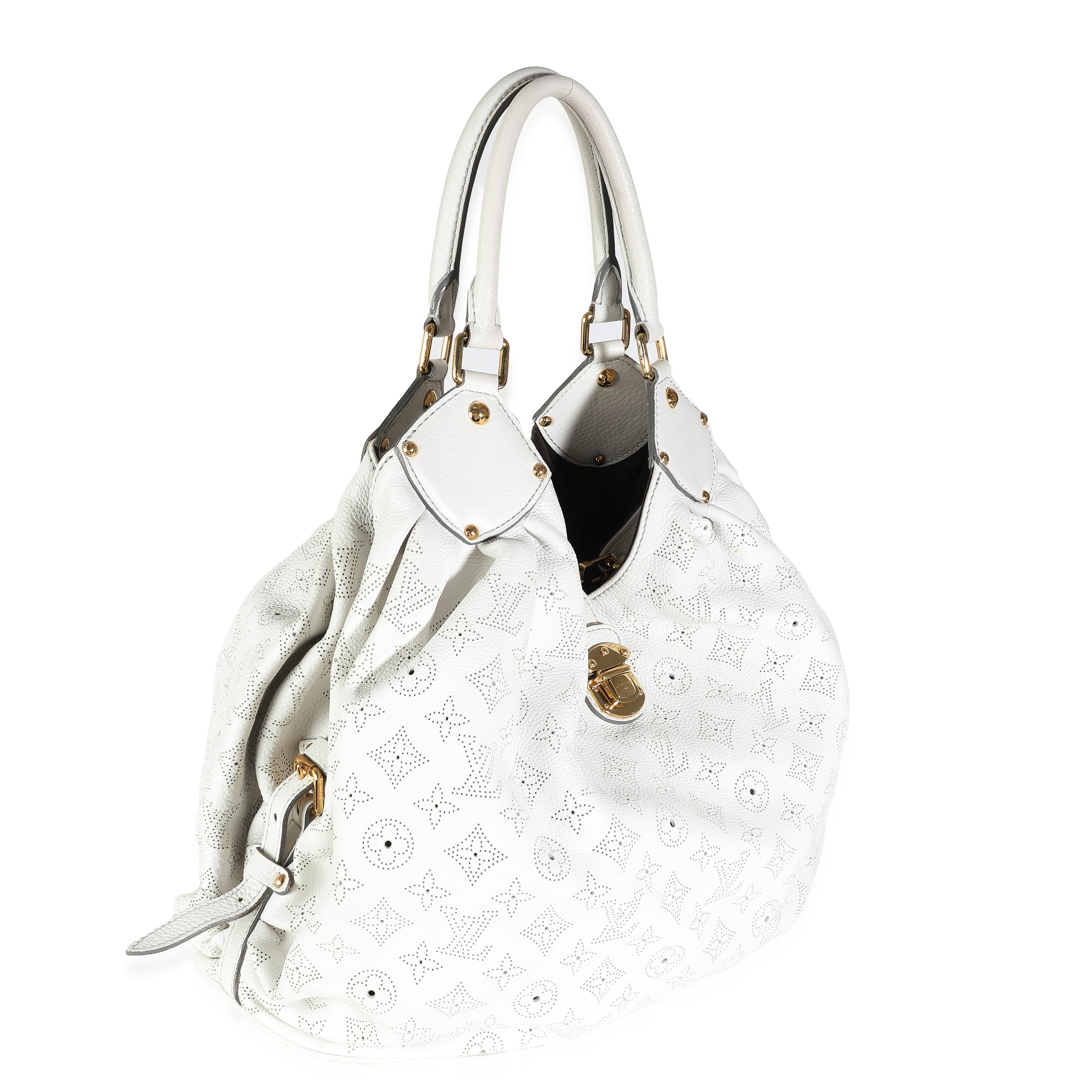 Louis Vuitton Louis Vuitton White Monogram Mahina XL Hobo