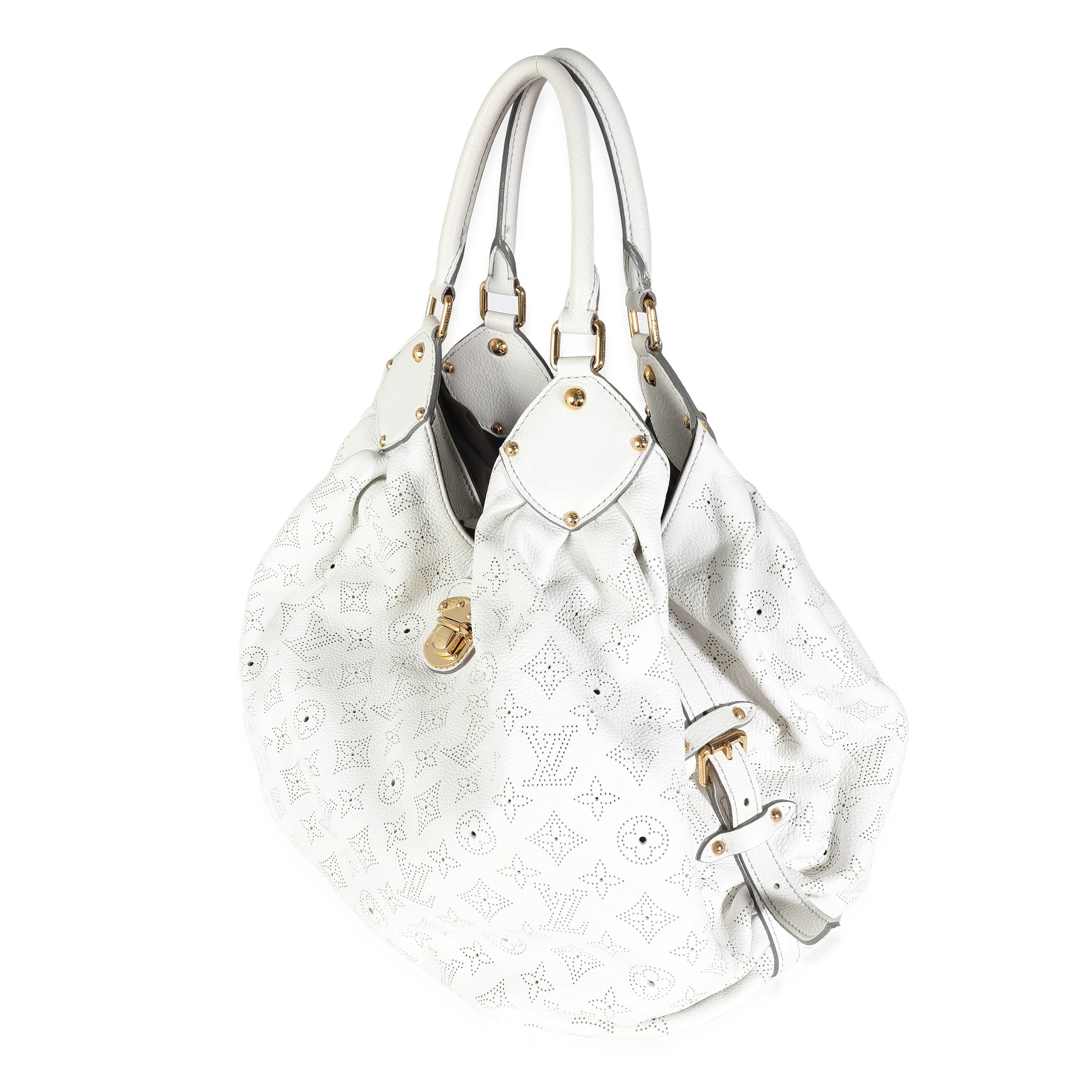 Louis Vuitton Louis Vuitton White Monogram Mahina XL Hobo