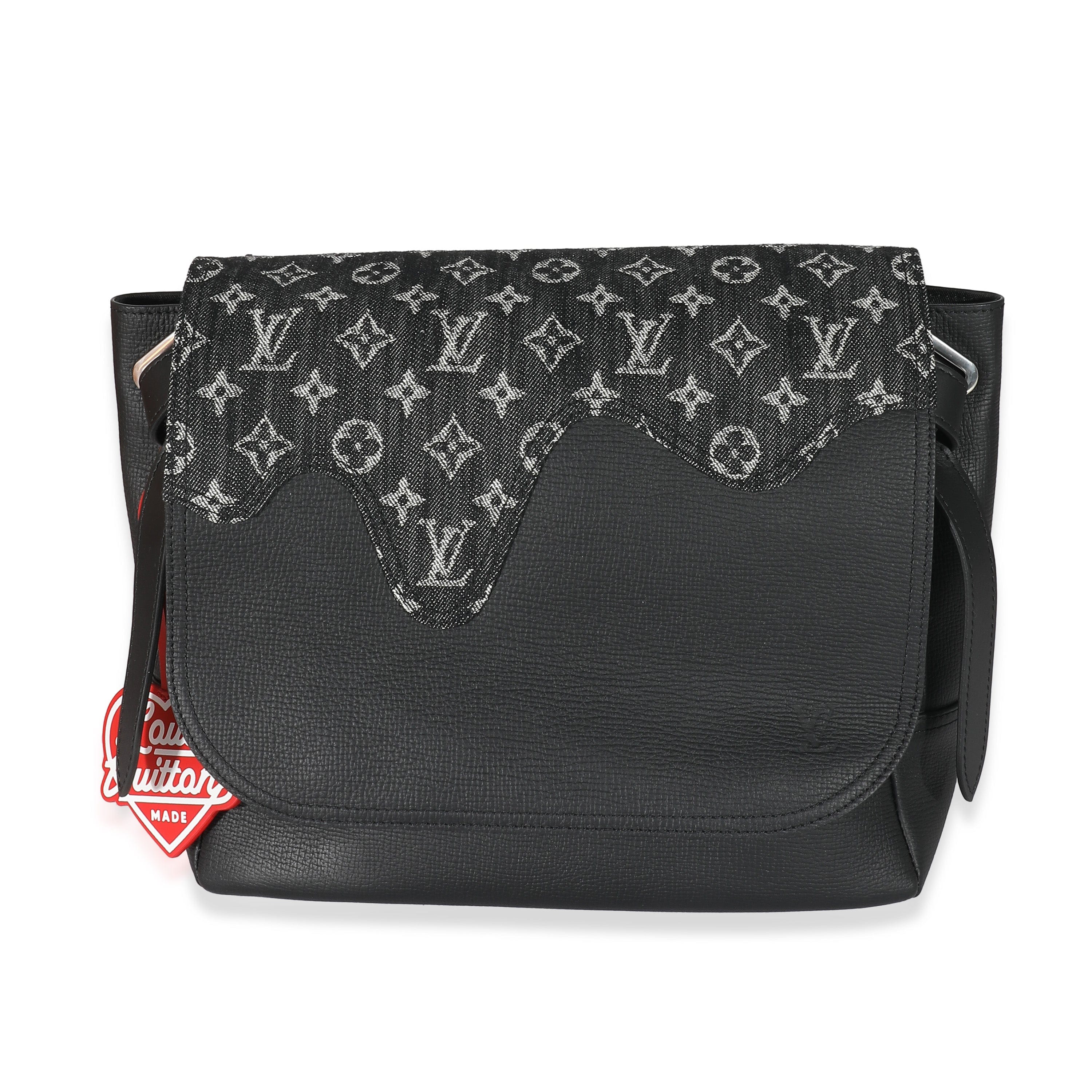 Louis Vuitton Louis Vuitton x Nigo Black Monogram Denim Taurillon Besace Tokyo Messenger