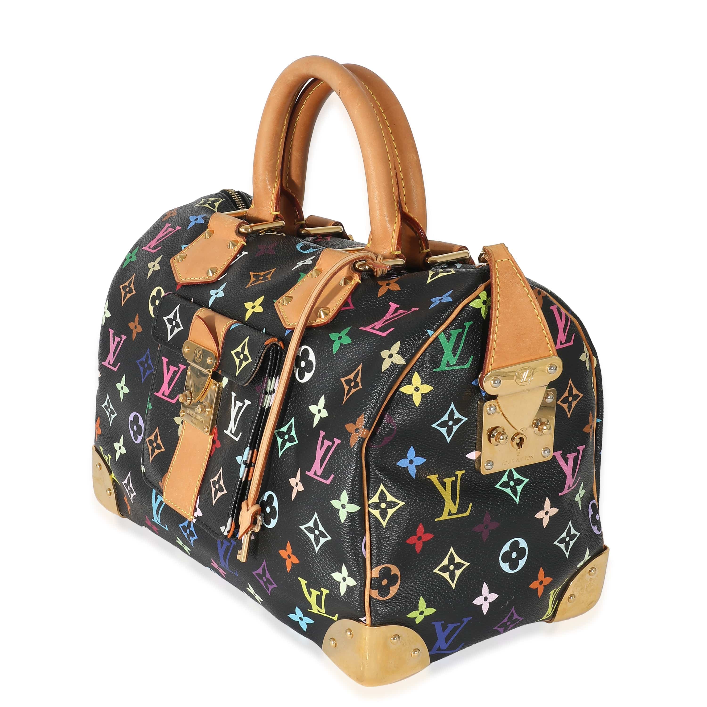 Louis Vuitton Louis Vuitton x Takashi Murakami Black Monogram Multicolore Canvas Speedy 30